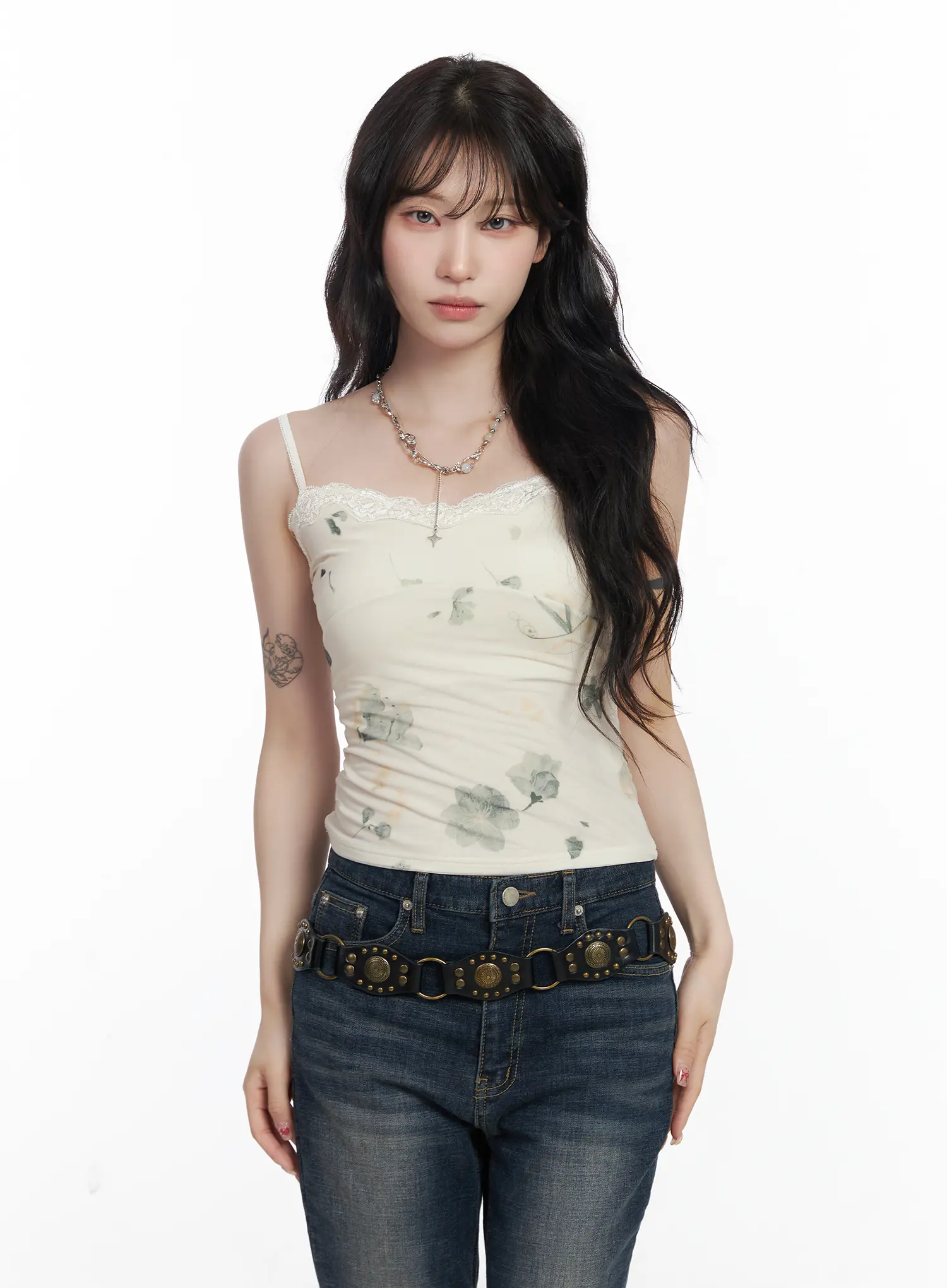 Floral Lace Sleeveless Top CJ526 - Image 2