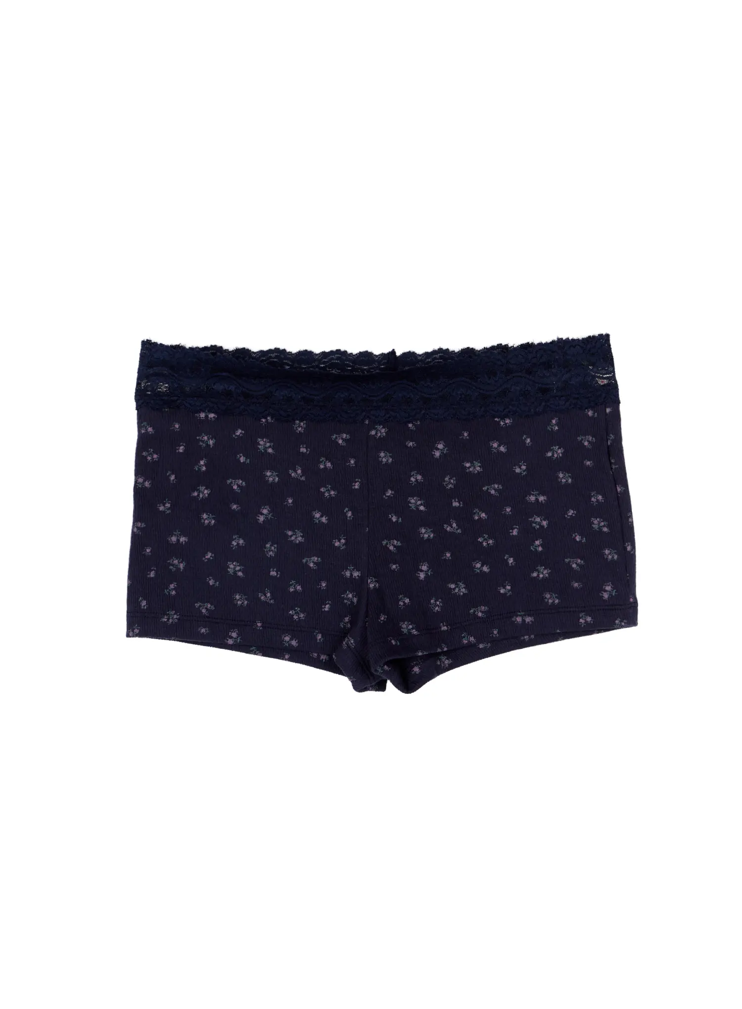 Floral Lace Trim Micro Shorts CA520 - Image 10