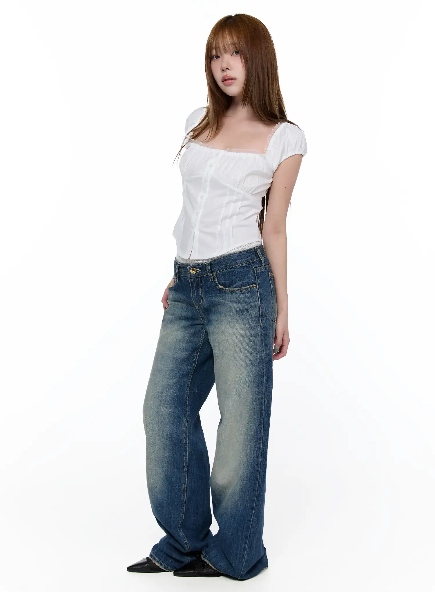 Floral Lace Trim Micro Shorts CA520 - Image 5