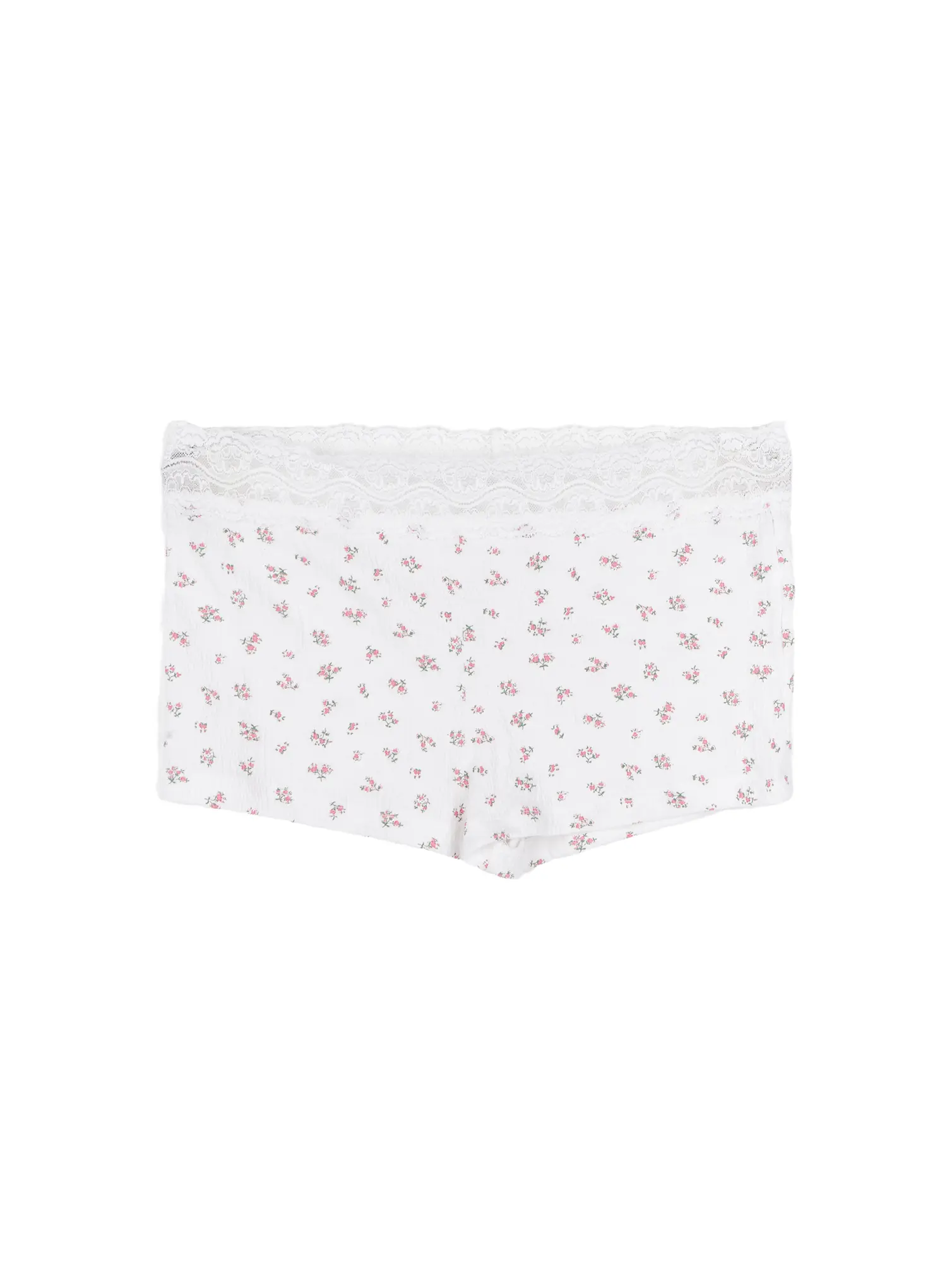Floral Lace Trim Micro Shorts CA520 - Image 9