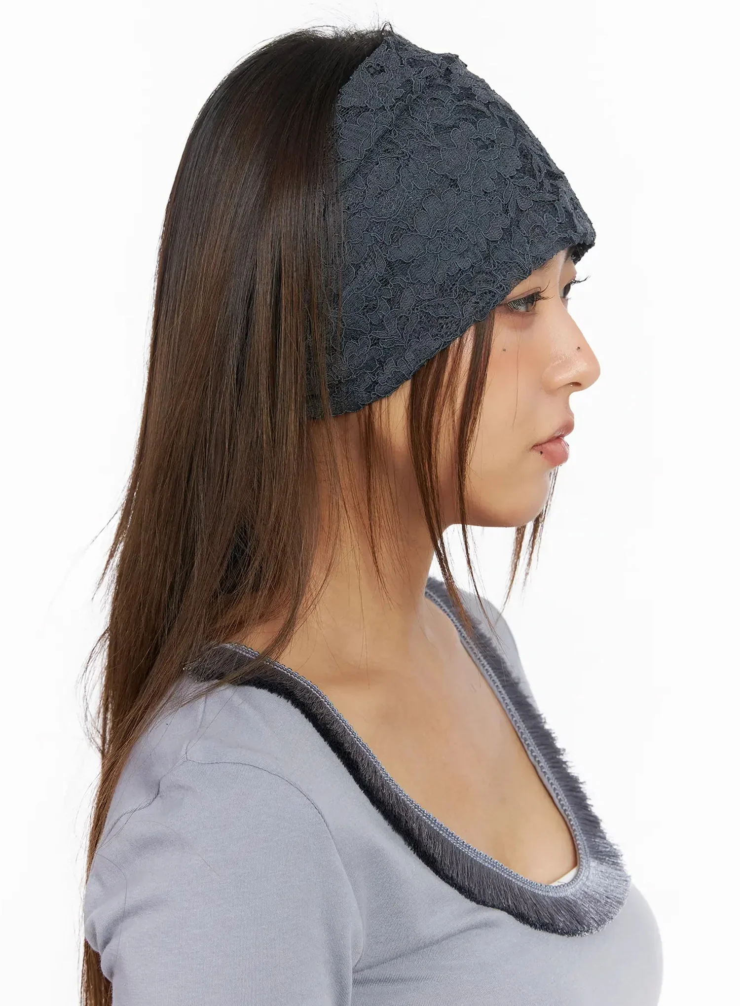 Floral Lace Wide Headband IY501 - Image 8
