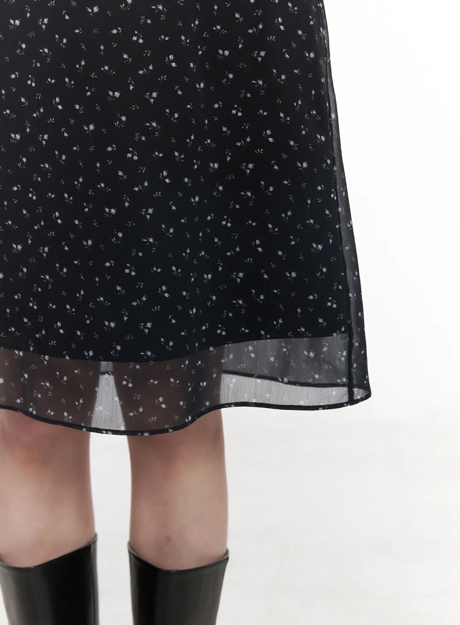 Floral Midi Chiffon Skirt CA510 - Image 5