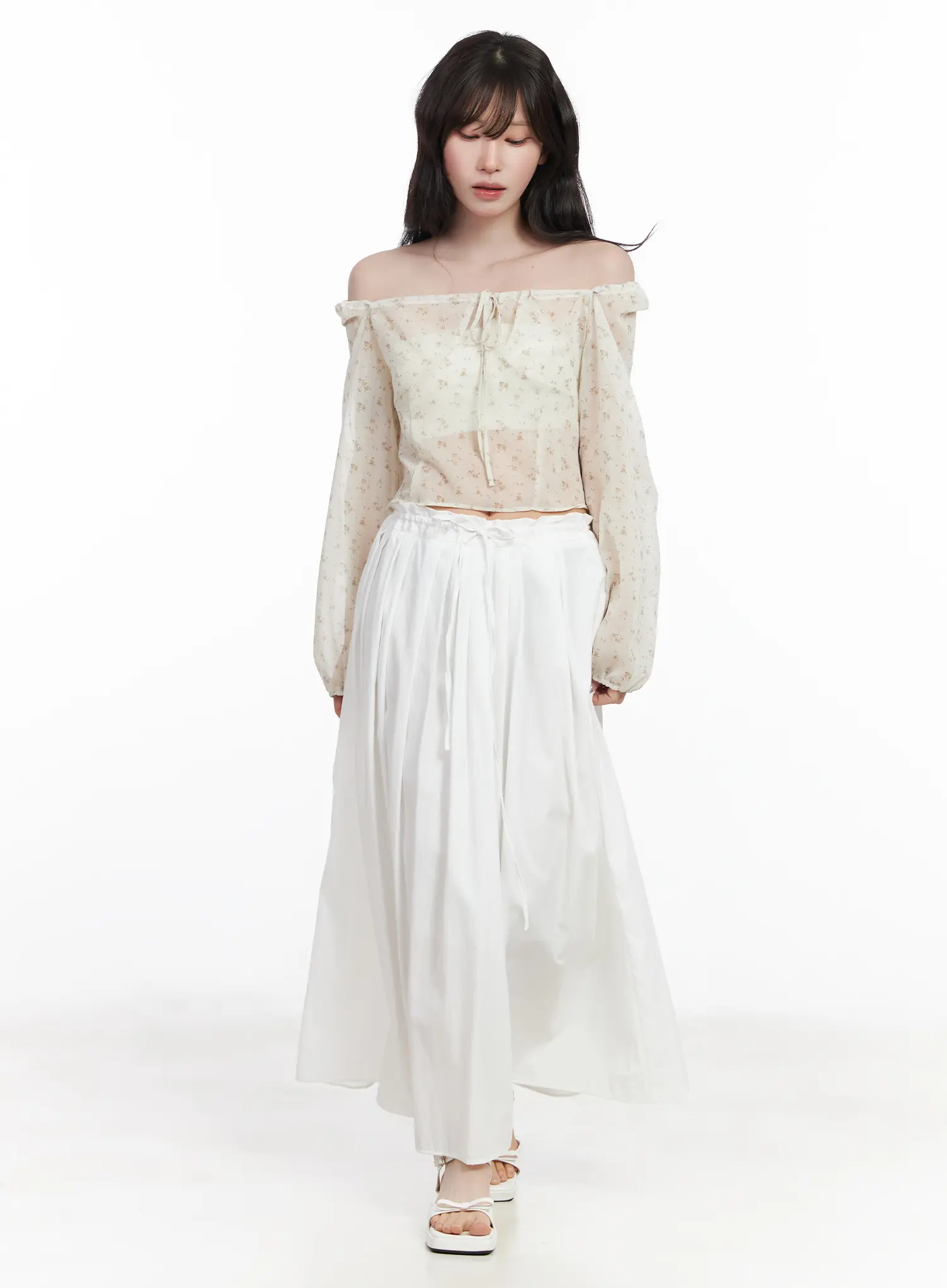 Floral Off-Shoulder Blouse CF519 - Image 3