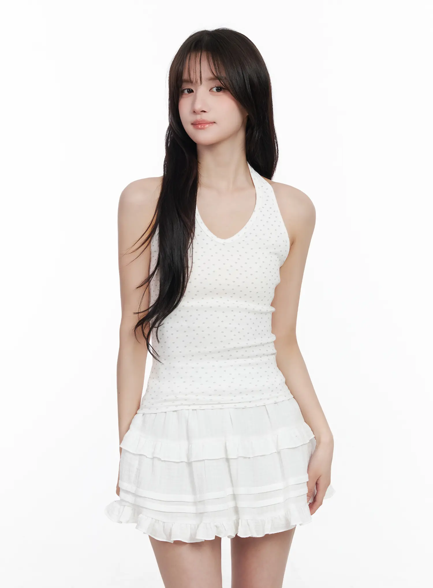 Floral Pattern Halter Crop Top CM527 - Image 9