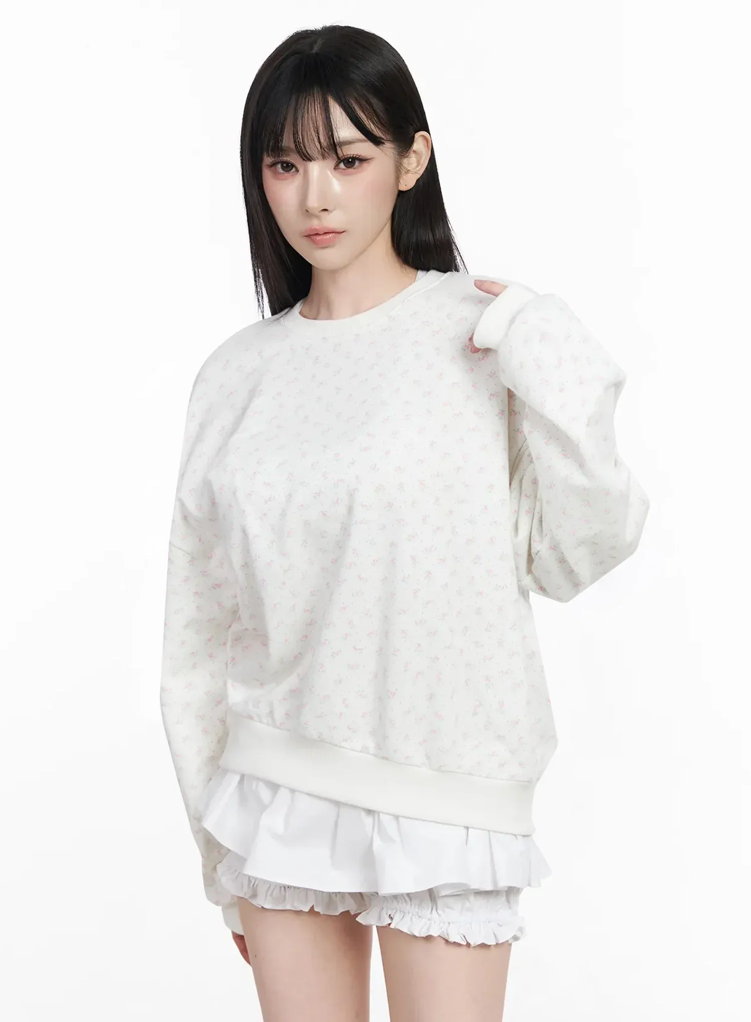Floral Print Sweatshirt IY511 - Image 8
