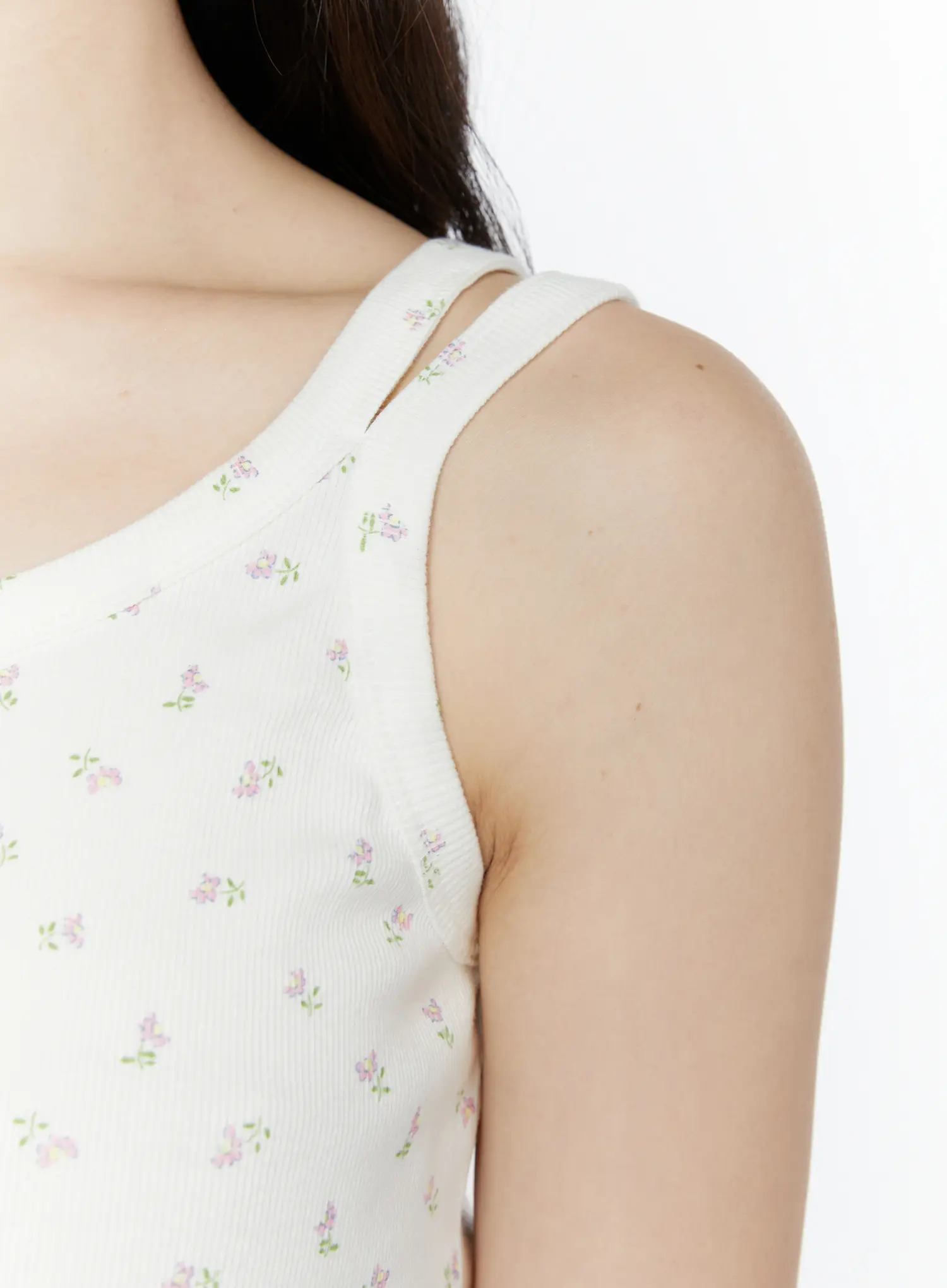 Floral Ribbed Double Strap Tank IY507 - Image 5