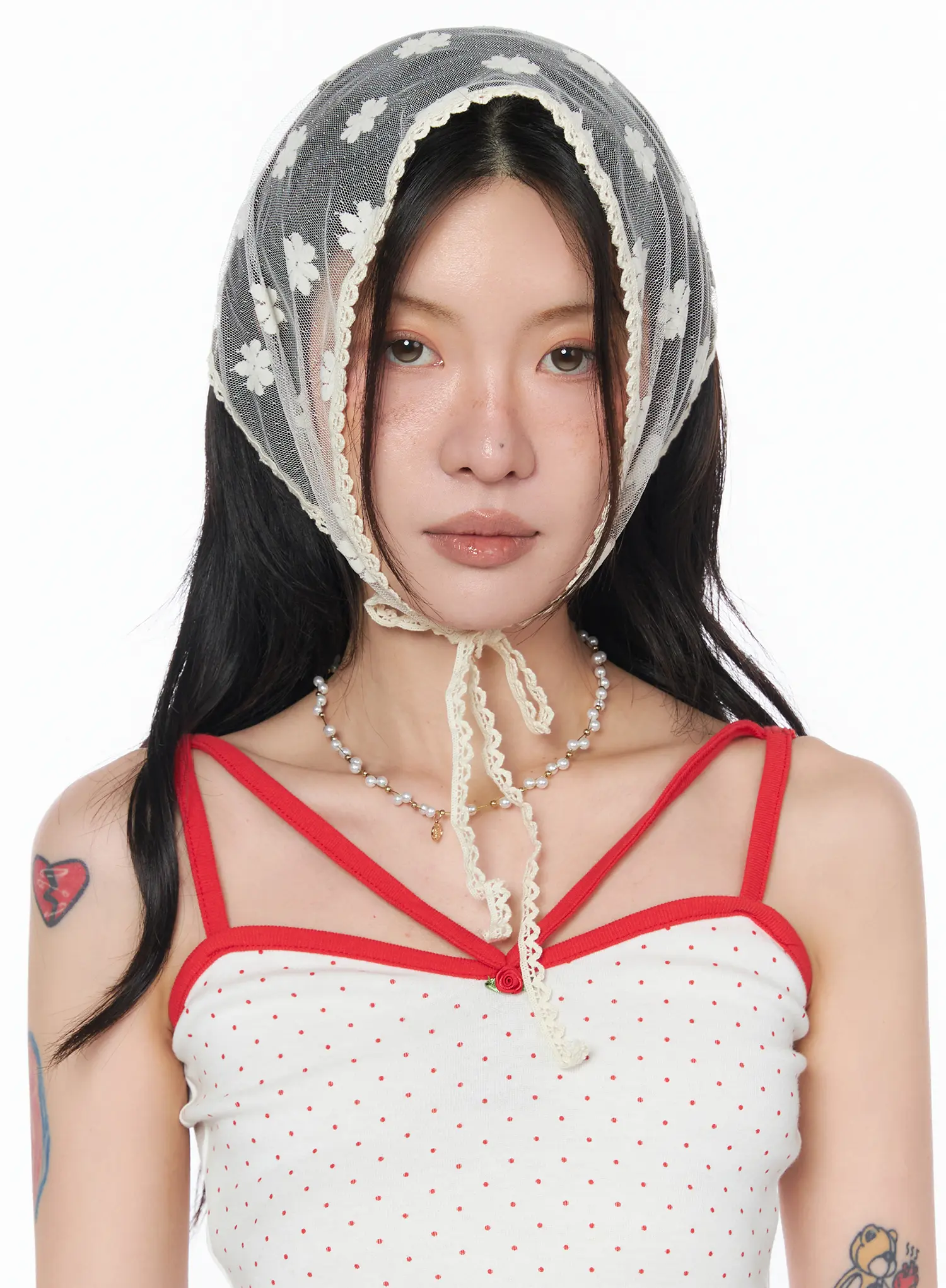 Floral Sheer Headscarf CA527 - Image 3