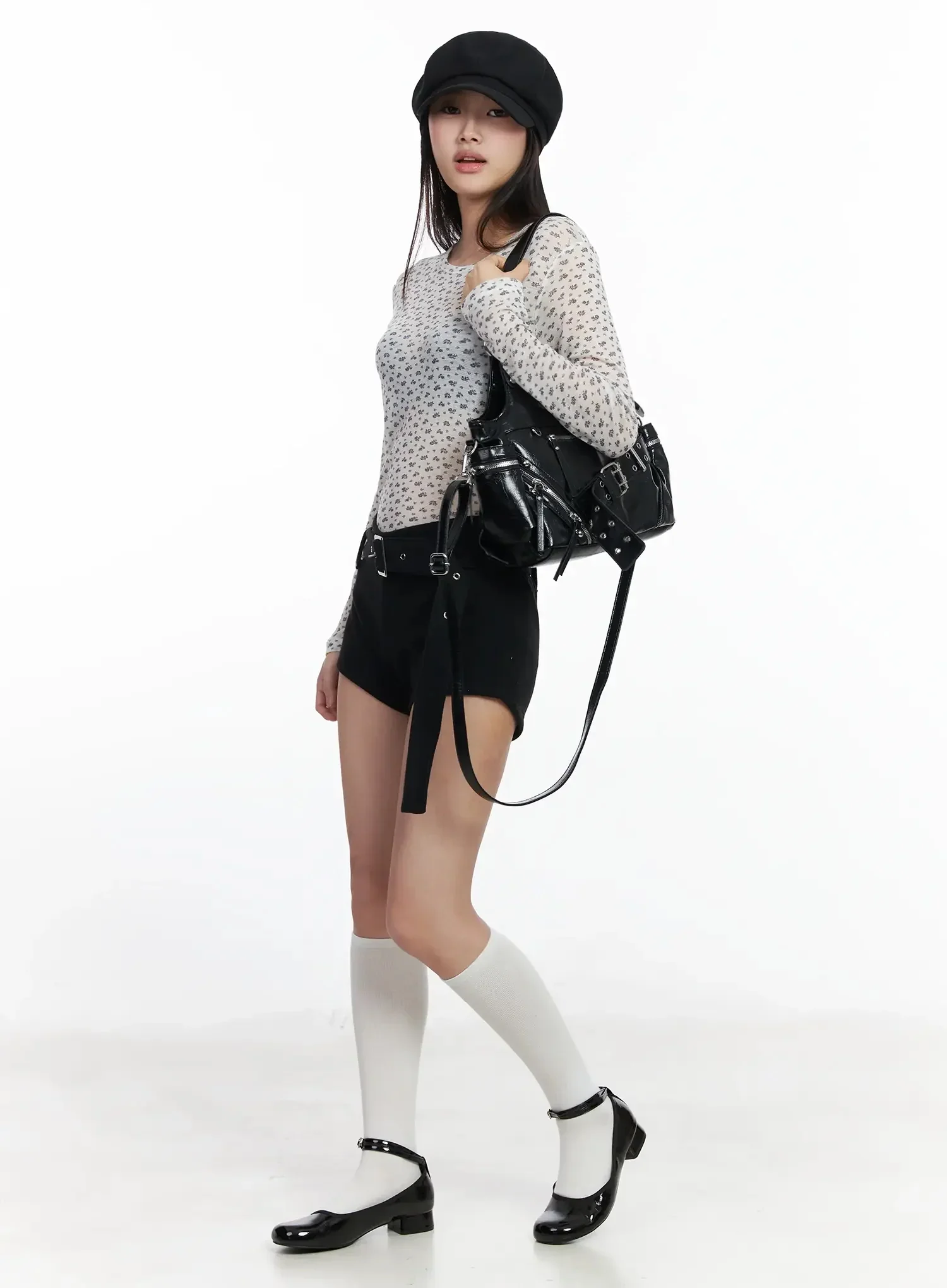 Floral Sheer Long Sleeve Top IM502 - Image 12