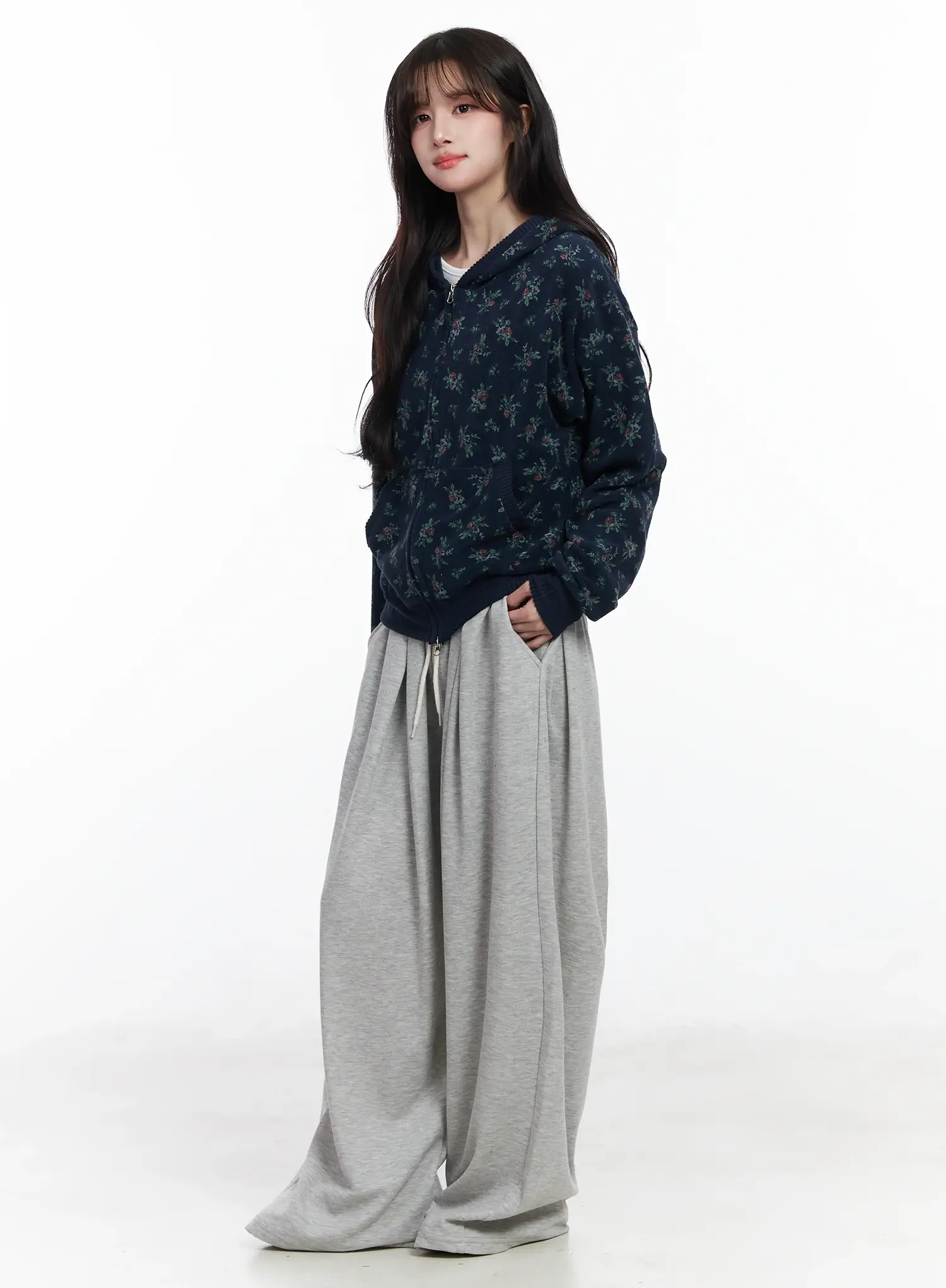 Floral Two-Way Hoodie IJ529 - Image 3