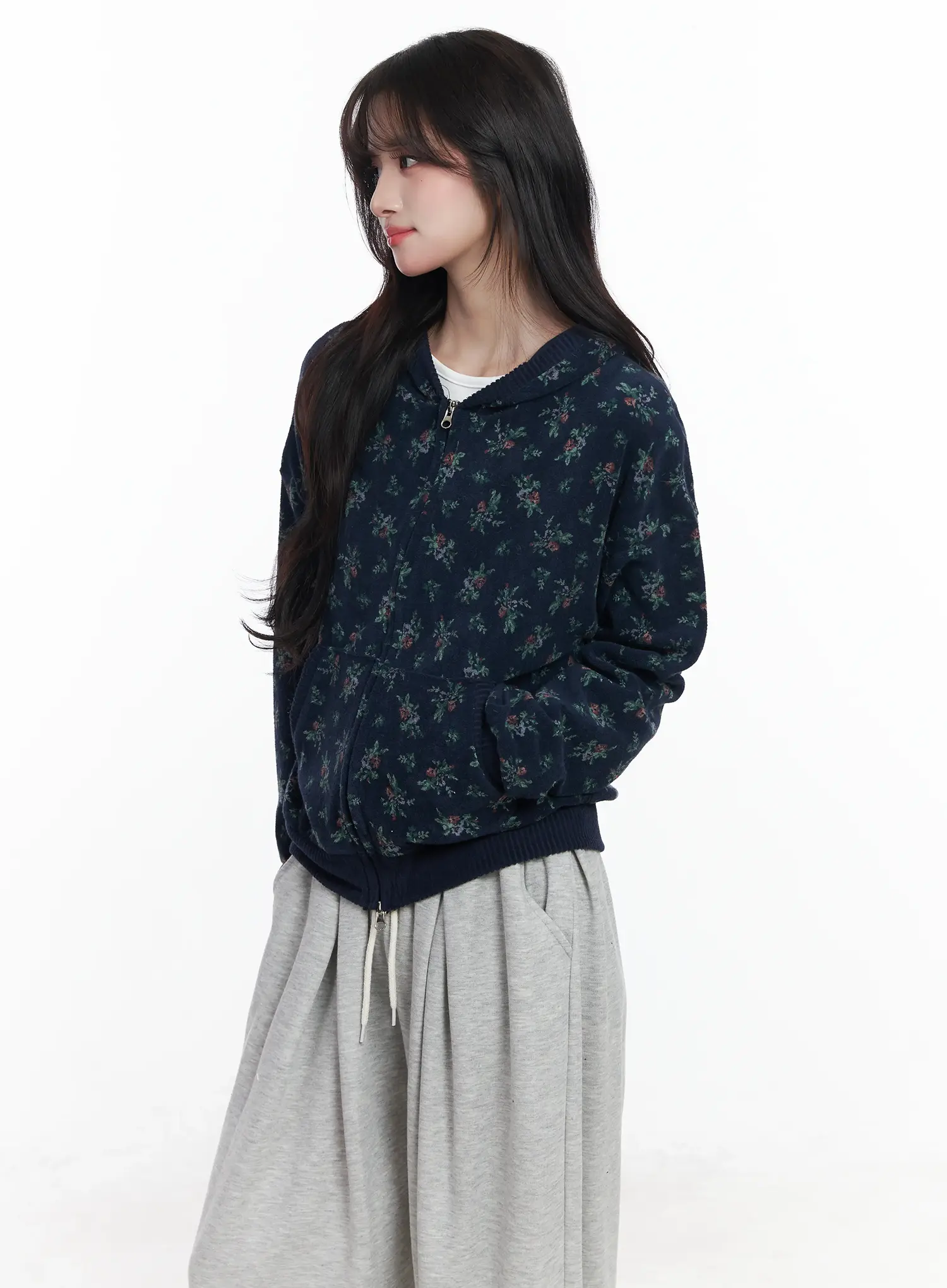 Floral Two-Way Hoodie IJ529 - Image 7