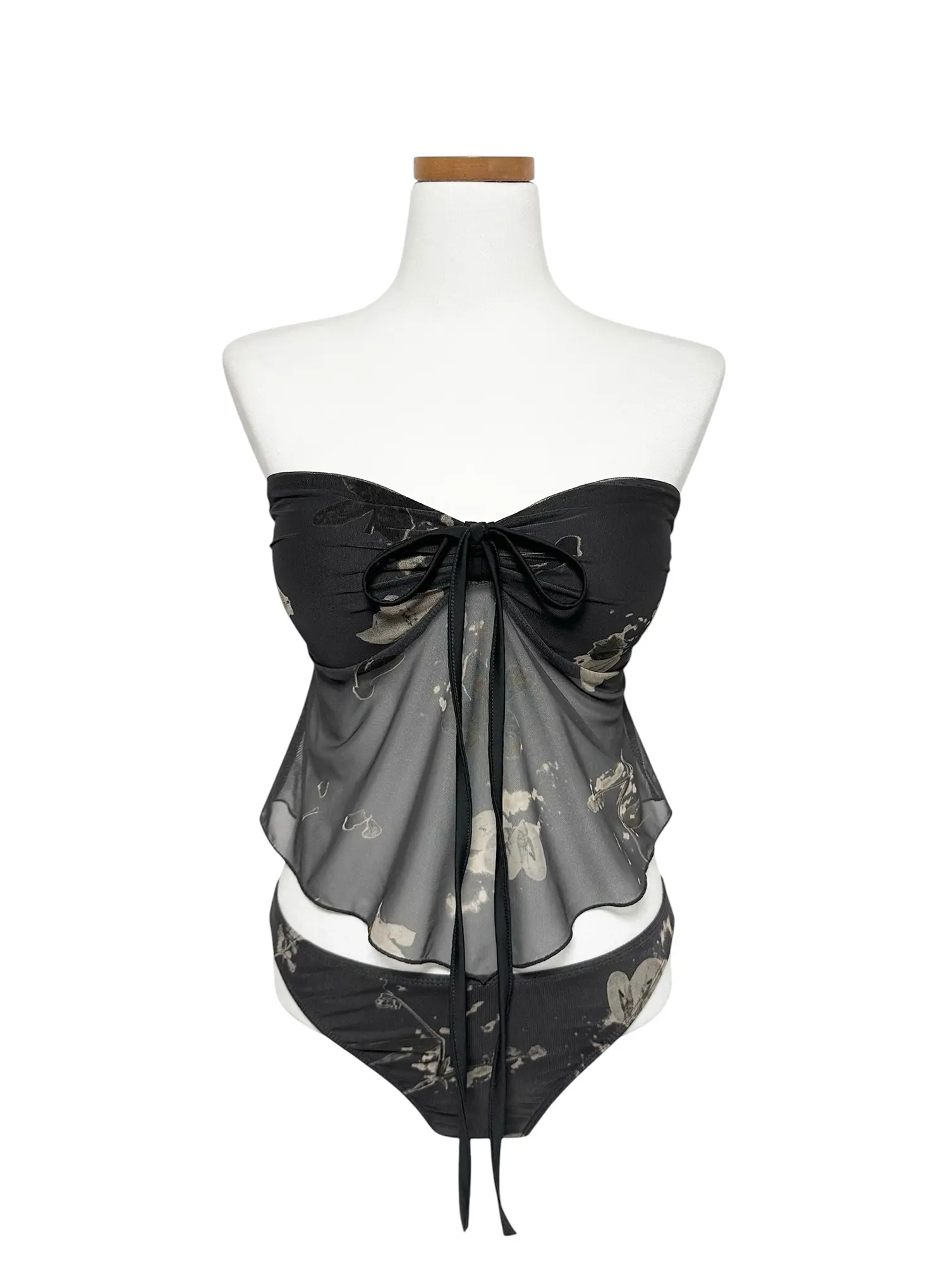 Floral Two-Way Mesh Tankini Set IY514 - Image 8