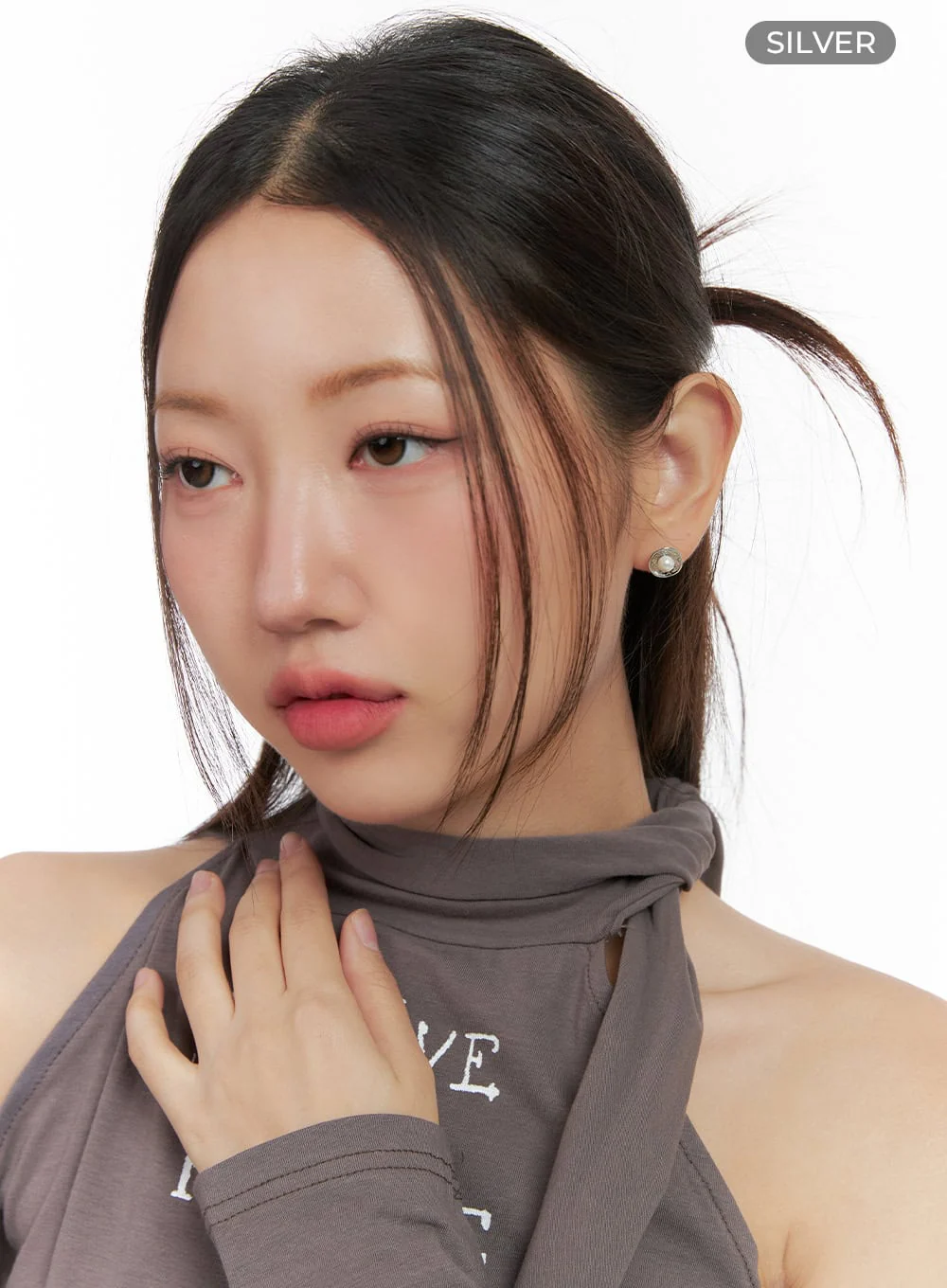 Flower Flat Earrings IO418 - Image 7