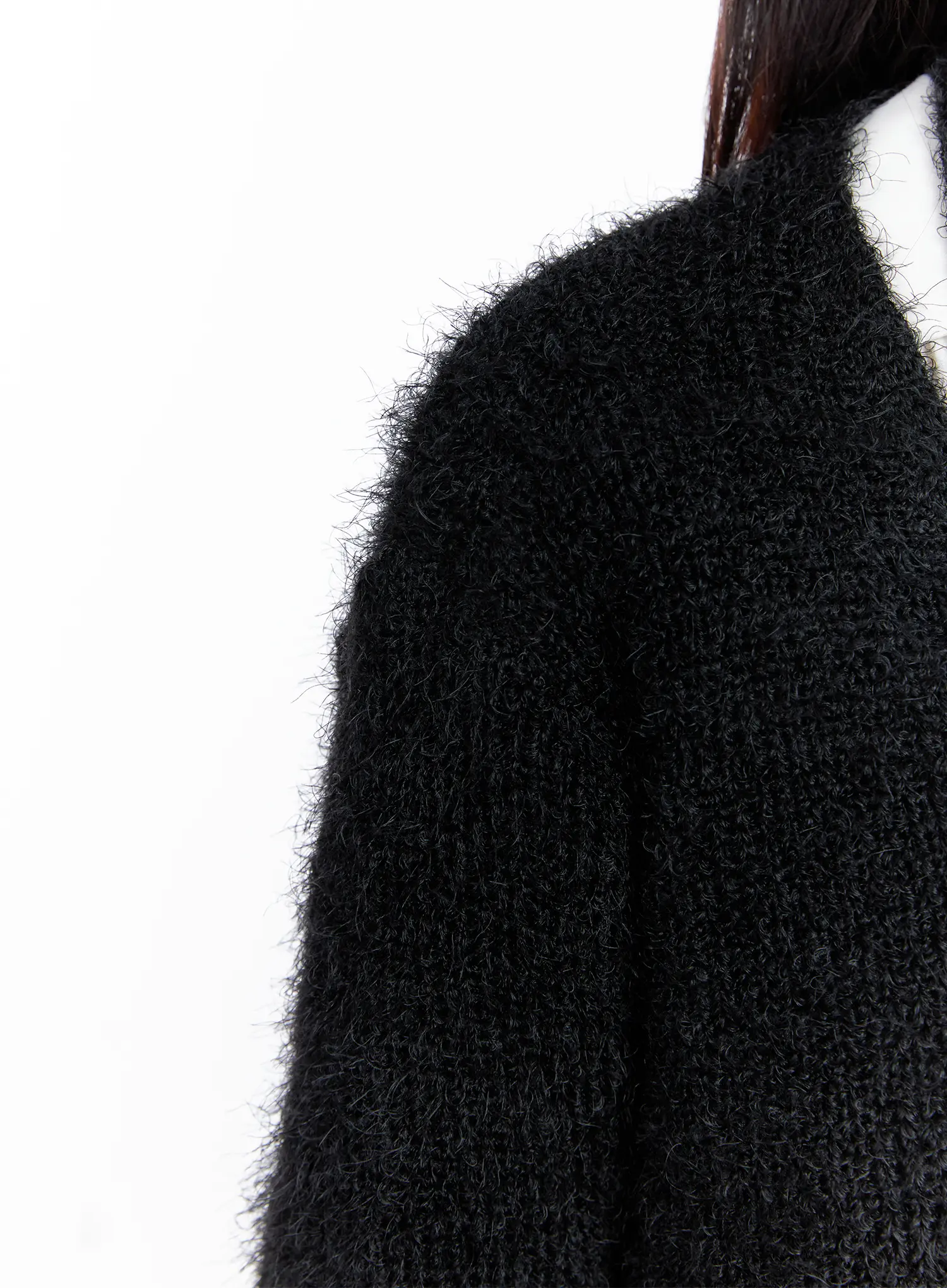 Fluffy Knit Cardigan & Scarf Set CS519 - Image 11