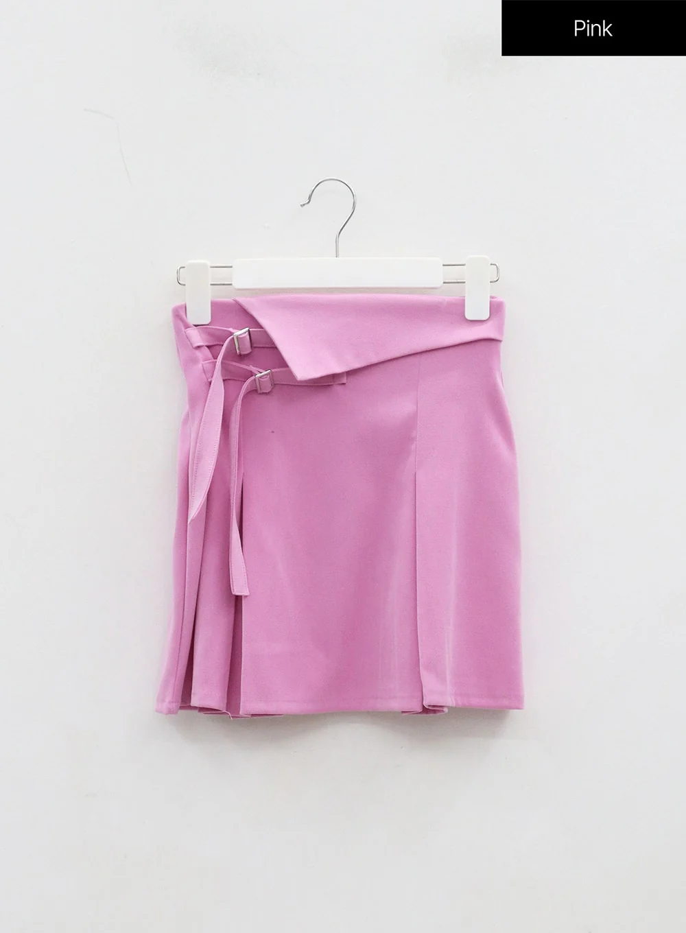Folded Waist Two Buckle Pleated Mini Skirt BD23 - Image 21