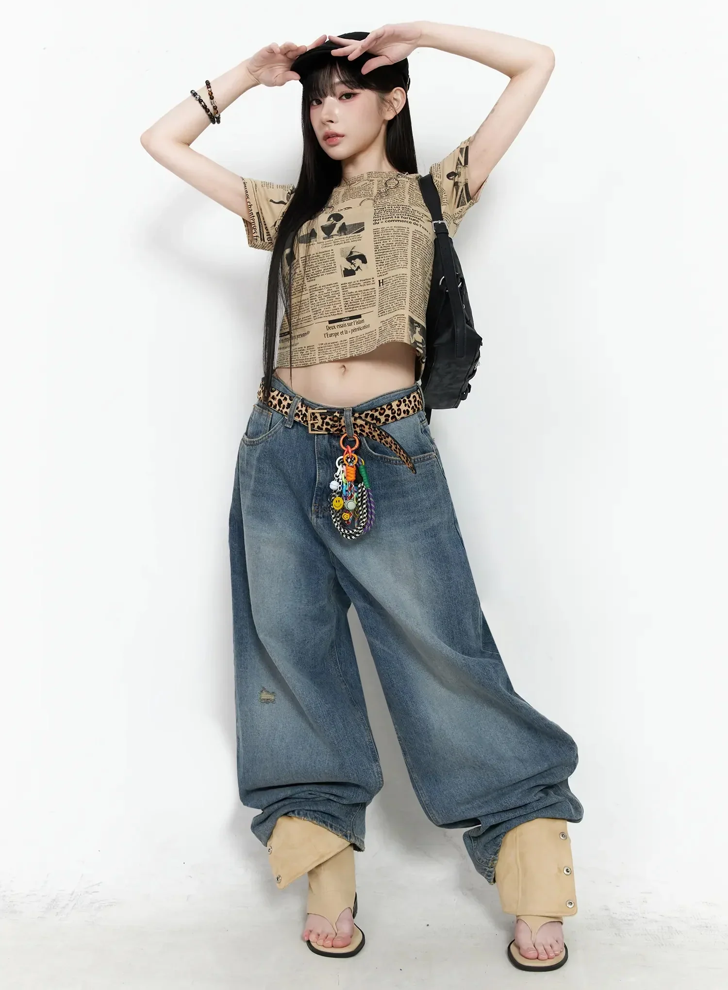 Frankie Distressed Baggy Jeans IY511 - Image 15