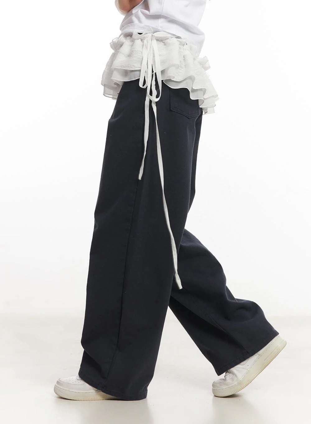 Frill Lace String Layering Mini Skirt CA503 - Image 3
