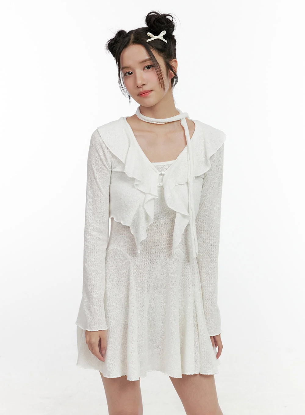 Frill Mini Dress Set ON404 - Image 10