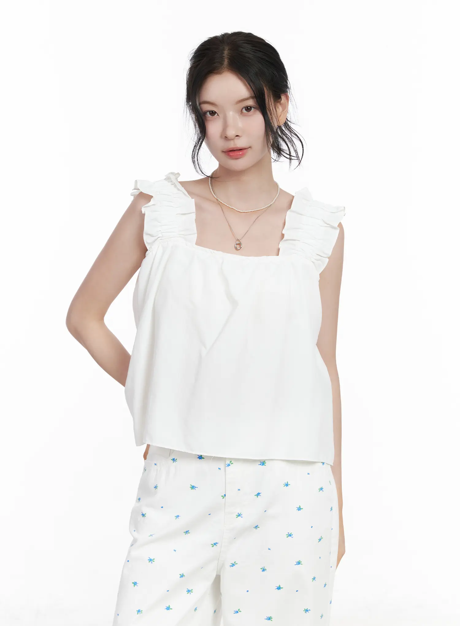 Frill Strap Sleeveless Top CA510 - Image 2