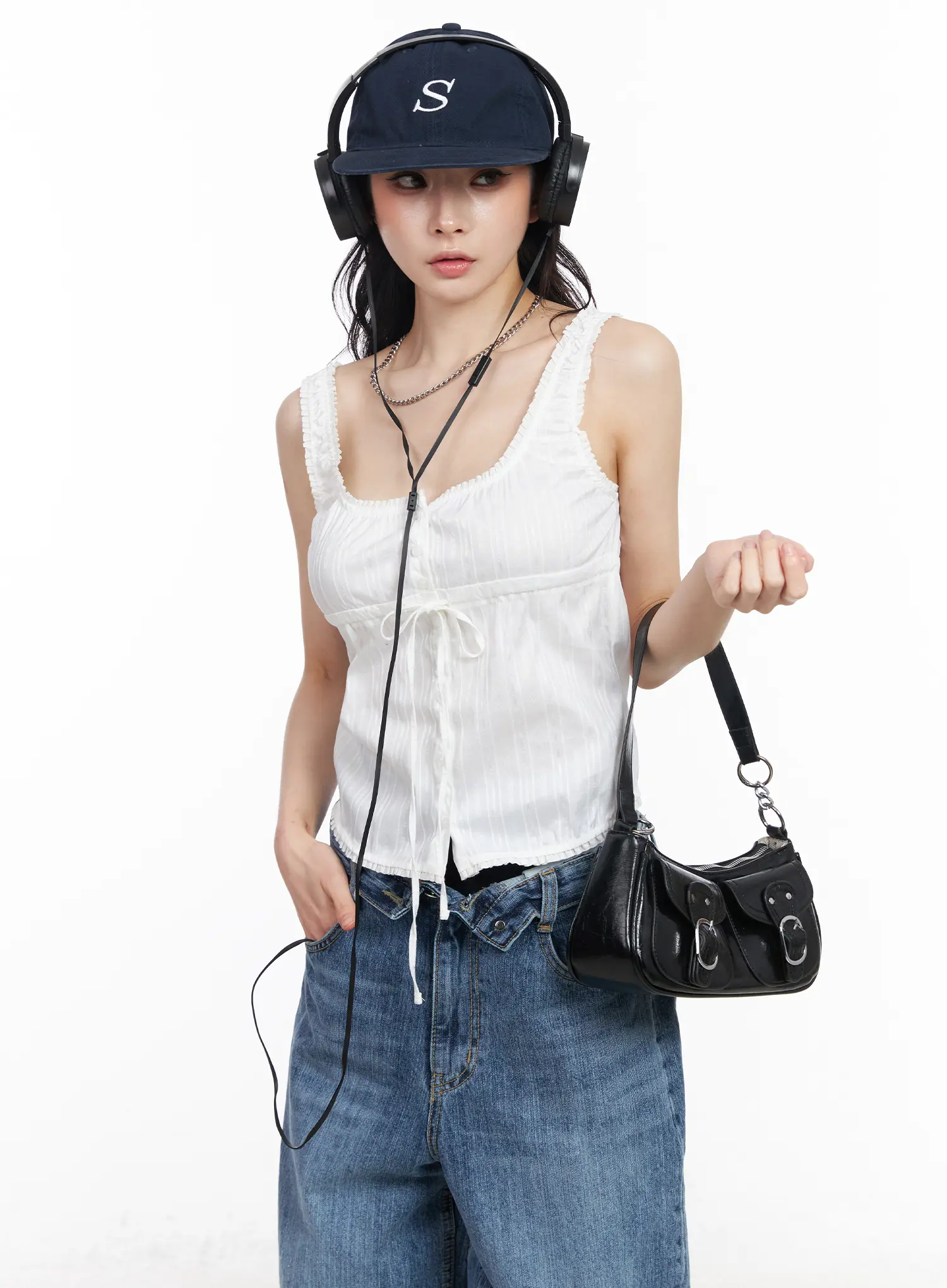Frill String Crop Tank Top CM519