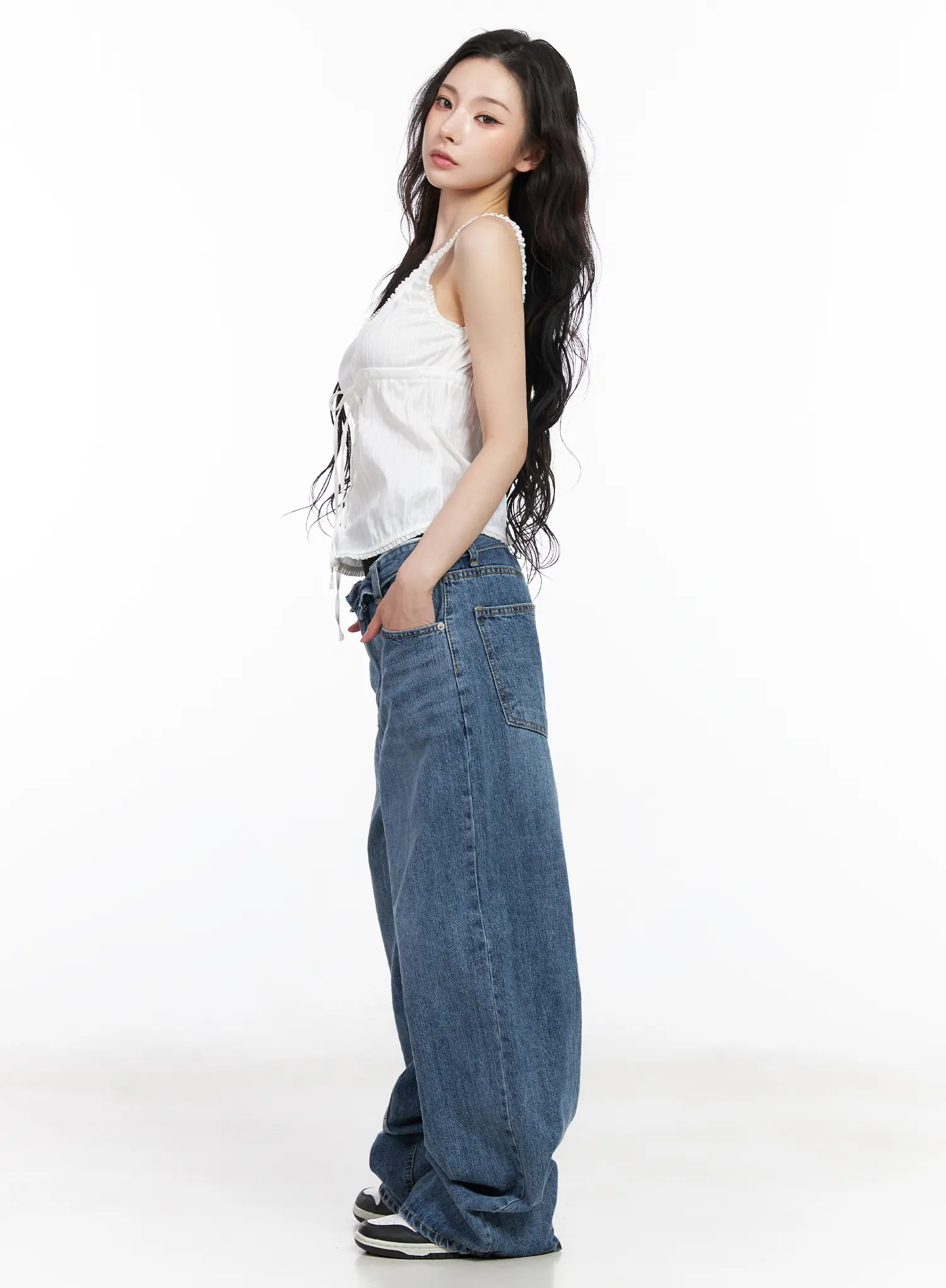 Frill String Crop Tank Top CM519 - Image 4