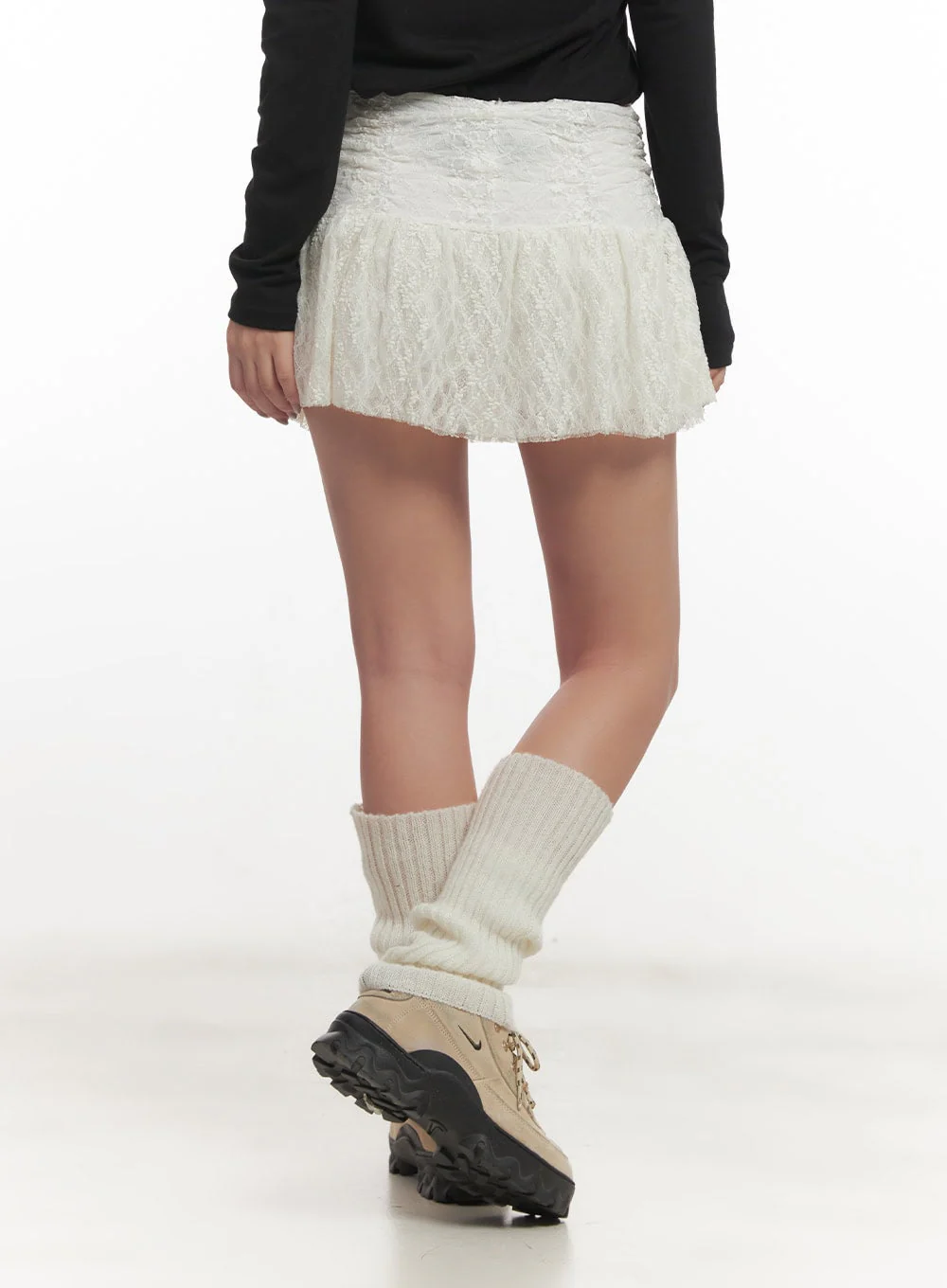 Frill-Trim Lace Skirt CF524 - Image 6
