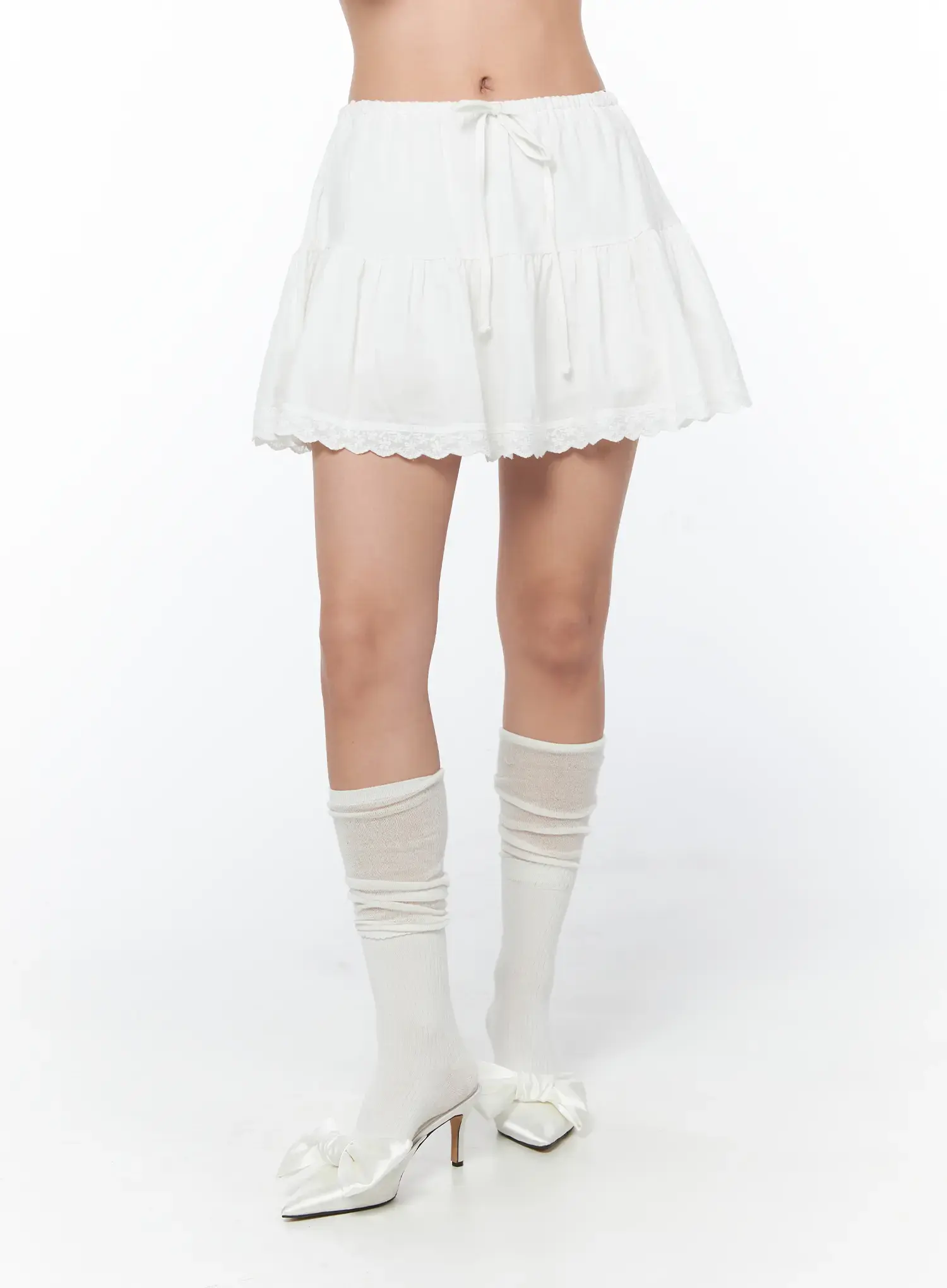Frill-Trim Mini Skirt CY512 - Image 2