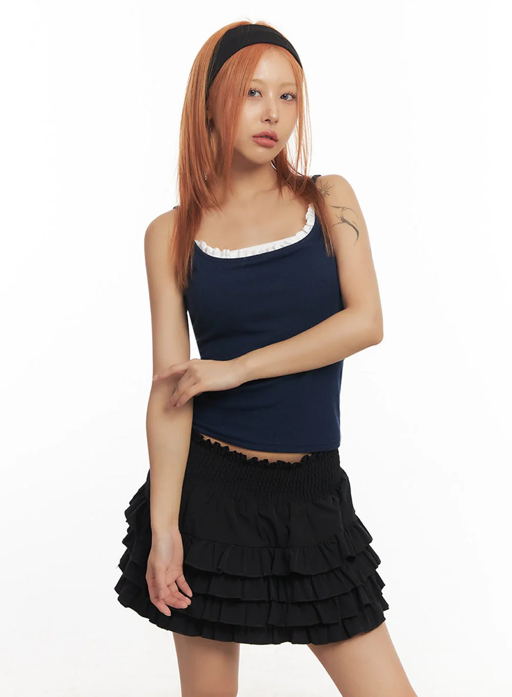 Frill-Trim Square Neck Cami Top IA515 - Image 10