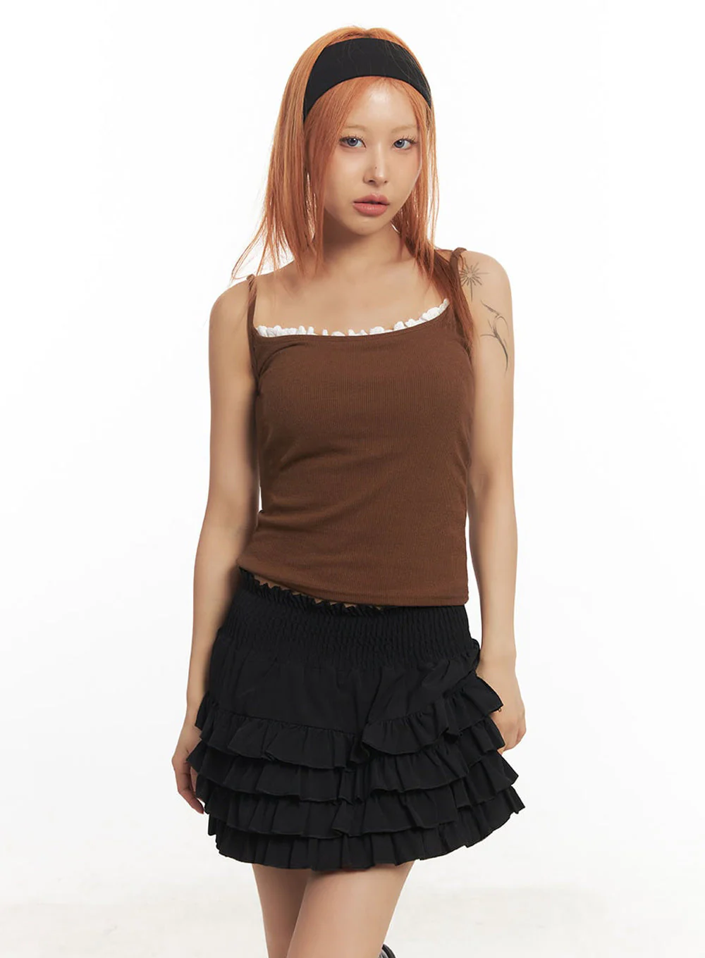 Frill-Trim Square Neck Cami Top IA515 - Image 15