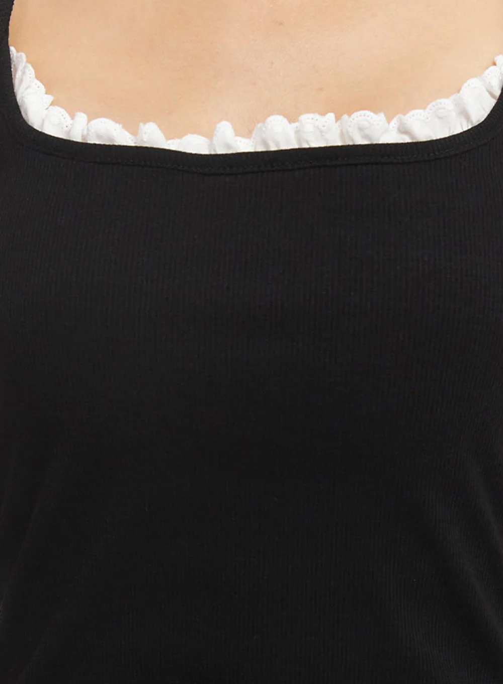Frill-Trim Square Neck Cami Top IA515 - Image 4