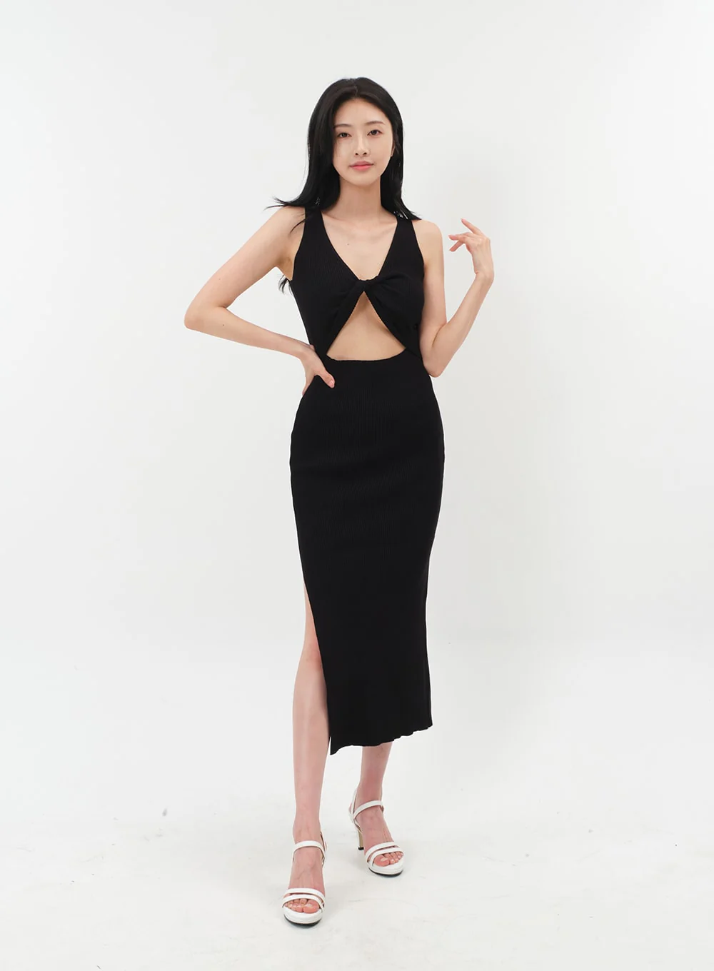 Front Cut Out Maxi Sleeveless Dress IM5 - Image 6
