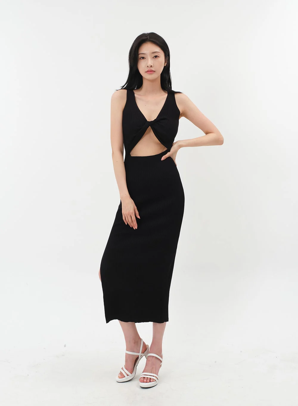 Front Cut Out Maxi Sleeveless Dress IM5 - Image 8