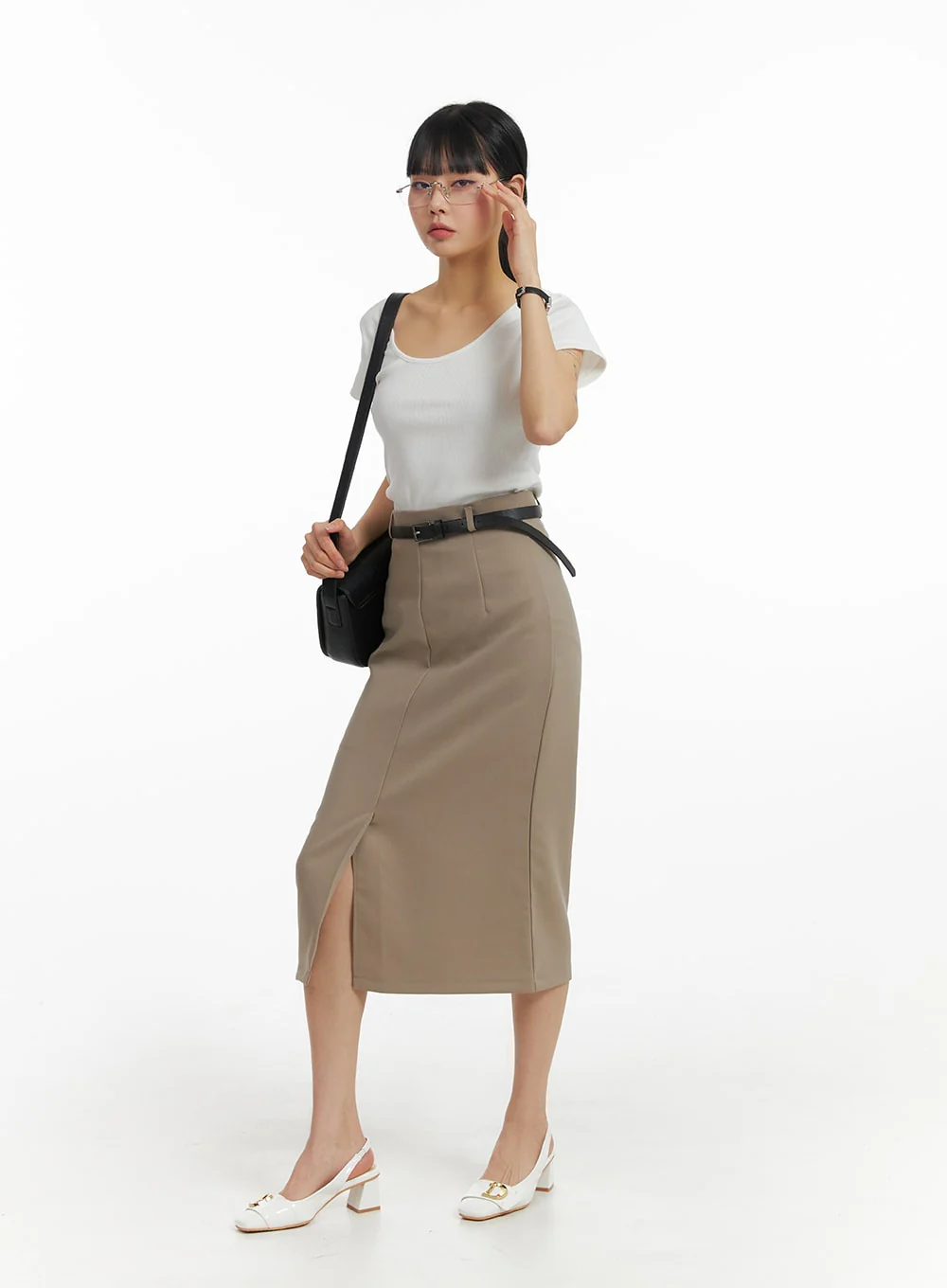 Front Split Maxi Skirt IM414 - Image 3