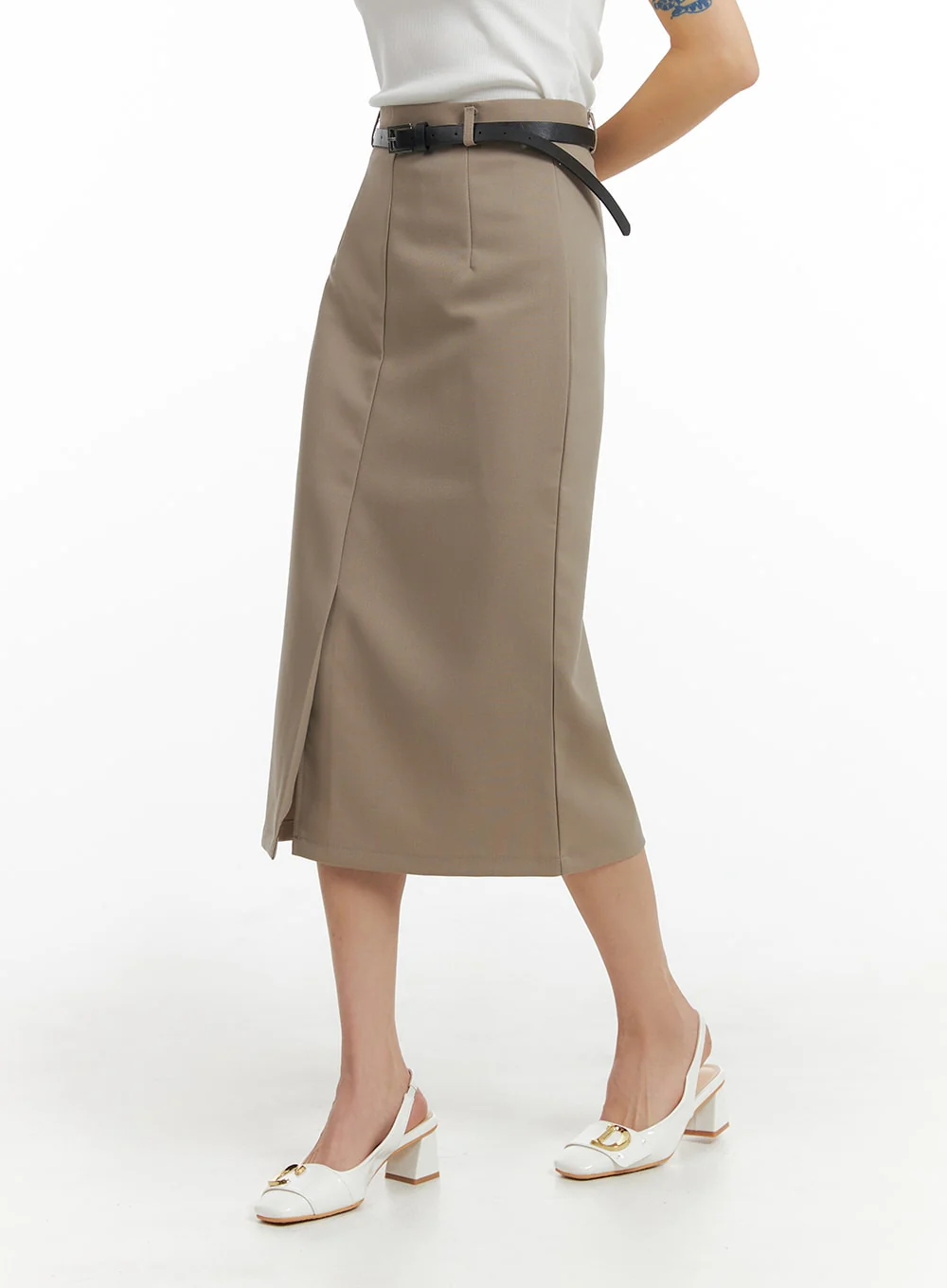 Front Split Maxi Skirt IM414 - Image 5
