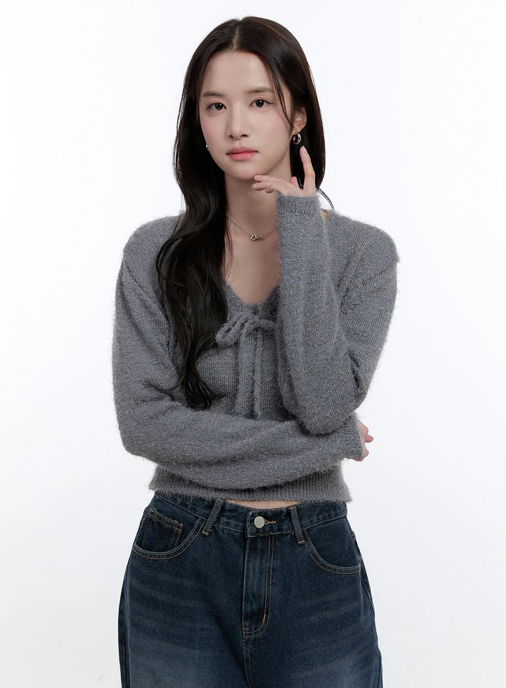 Fuzzy Bolero Cardigan & Tank Set ON418 - Image 10
