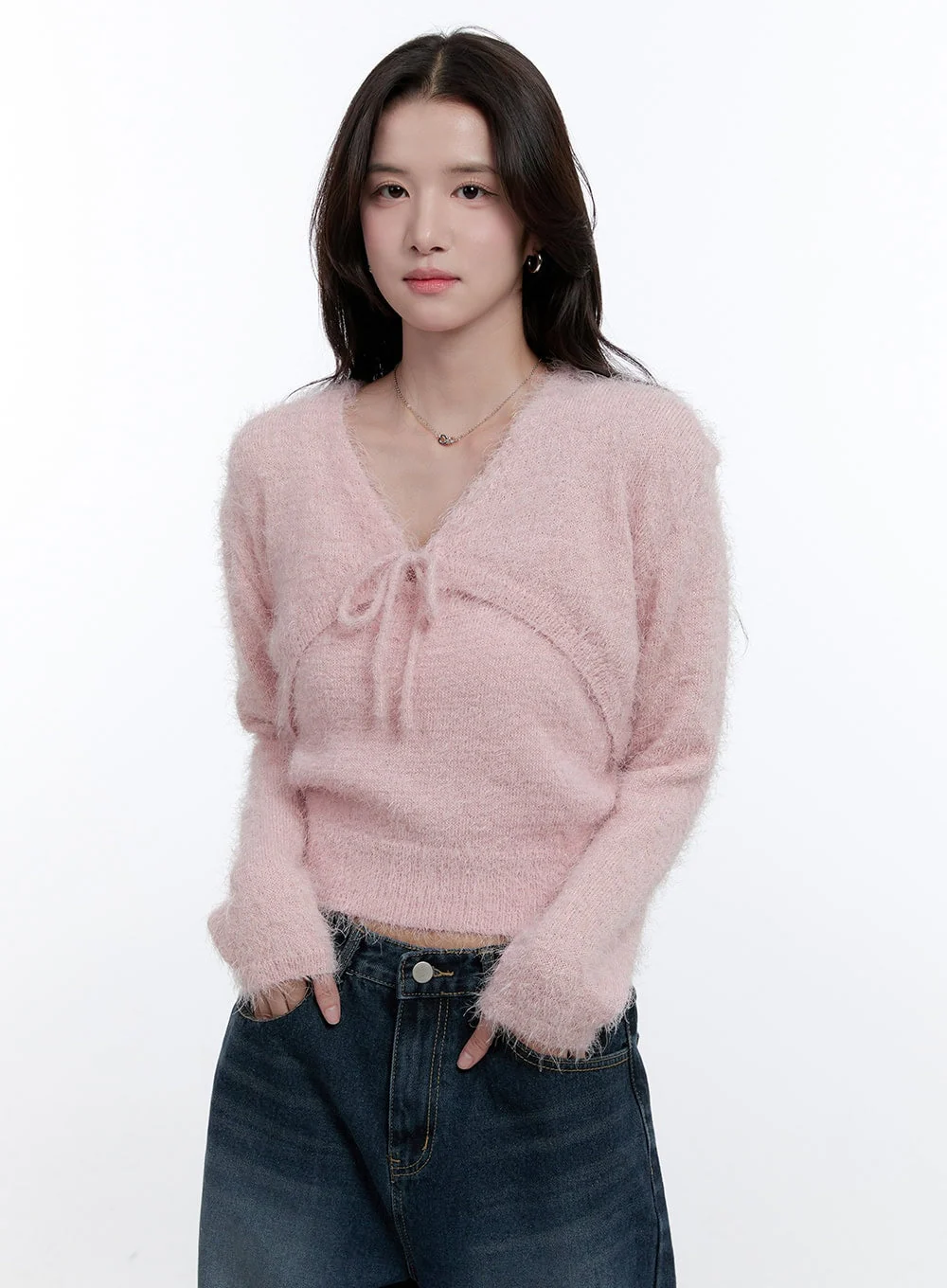 Fuzzy Bolero Cardigan & Tank Set ON418 - Image 9