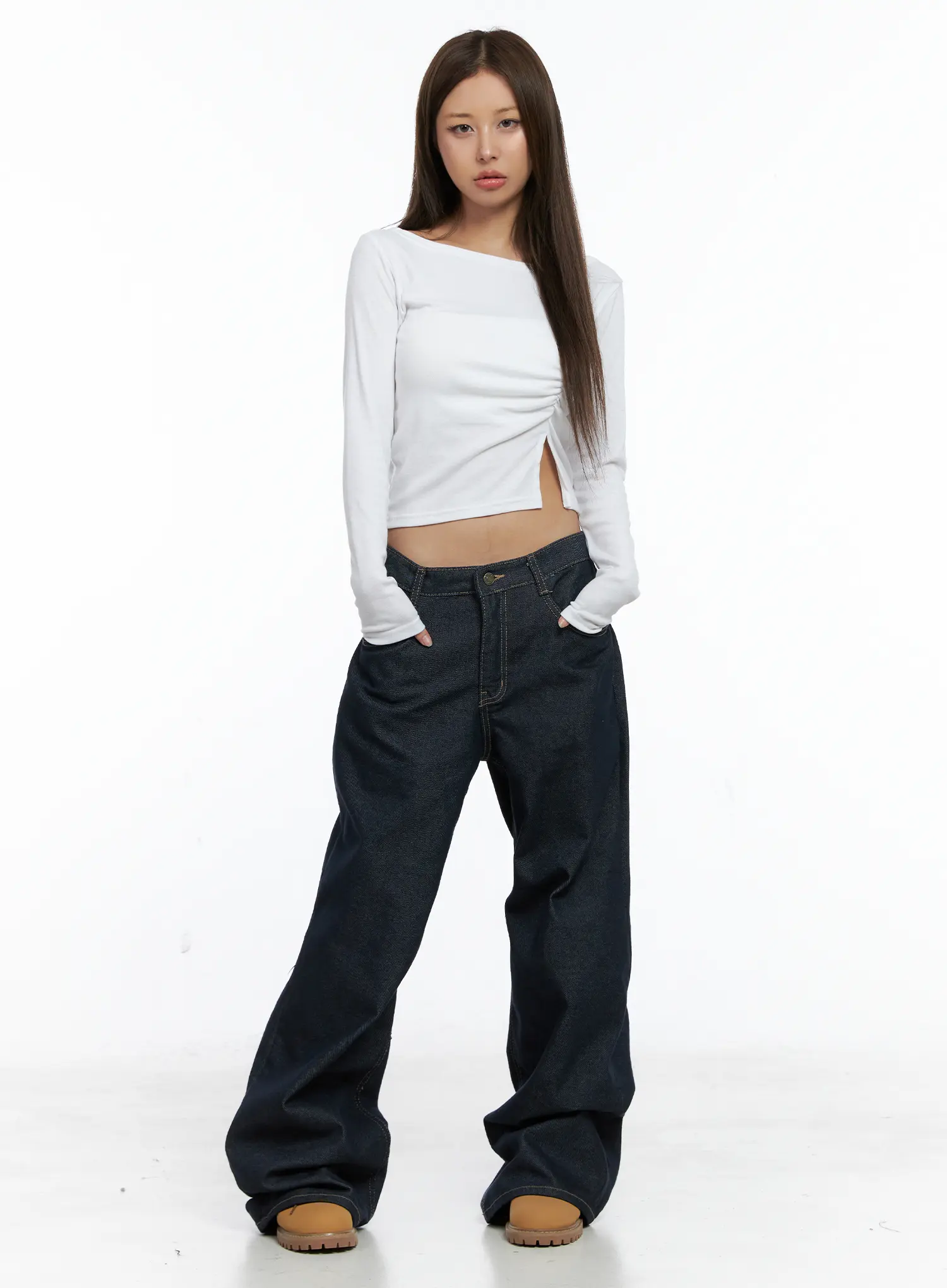 Giada Raw Indigo Wide-Leg Jeans CS505 - Image 5