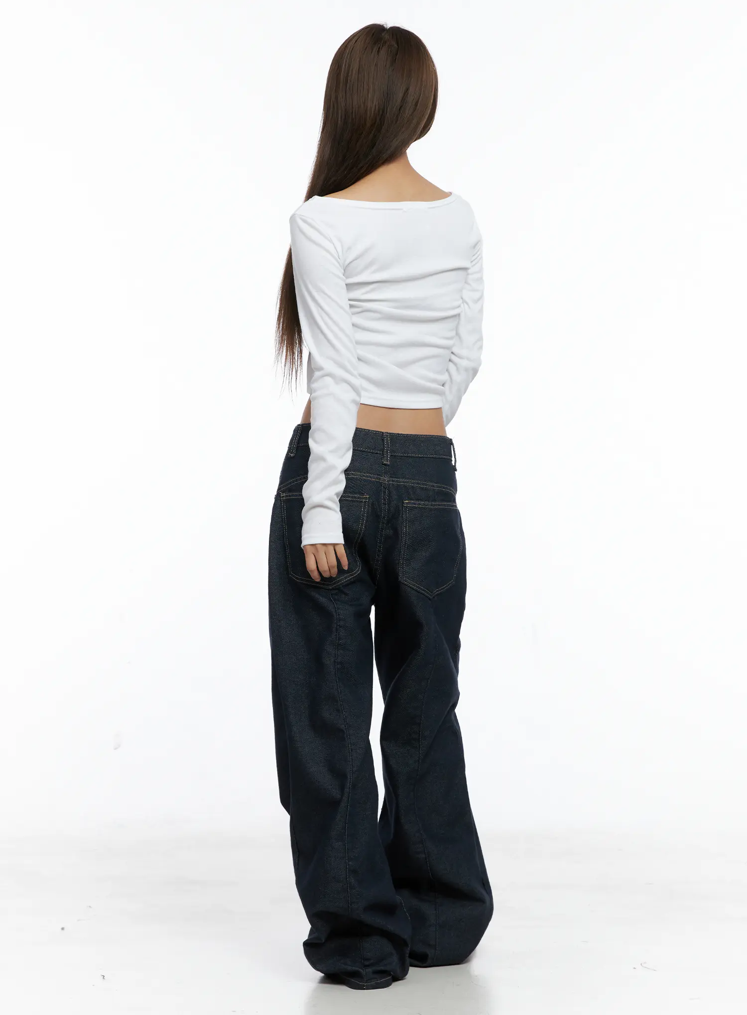 Giada Raw Indigo Wide-Leg Jeans CS505 - Image 6