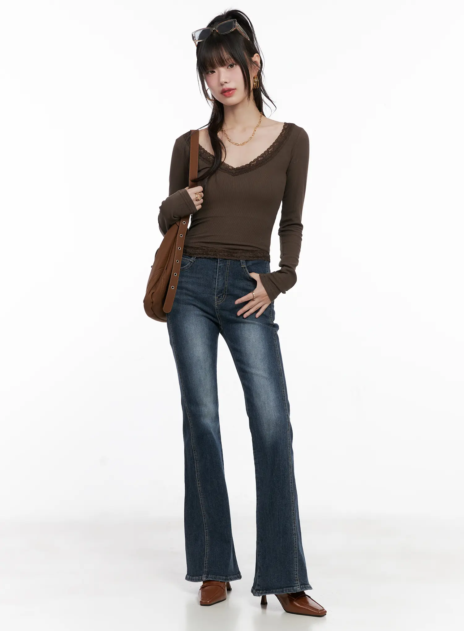 Giana High Waist Flare Jeans CG519 - Image 2
