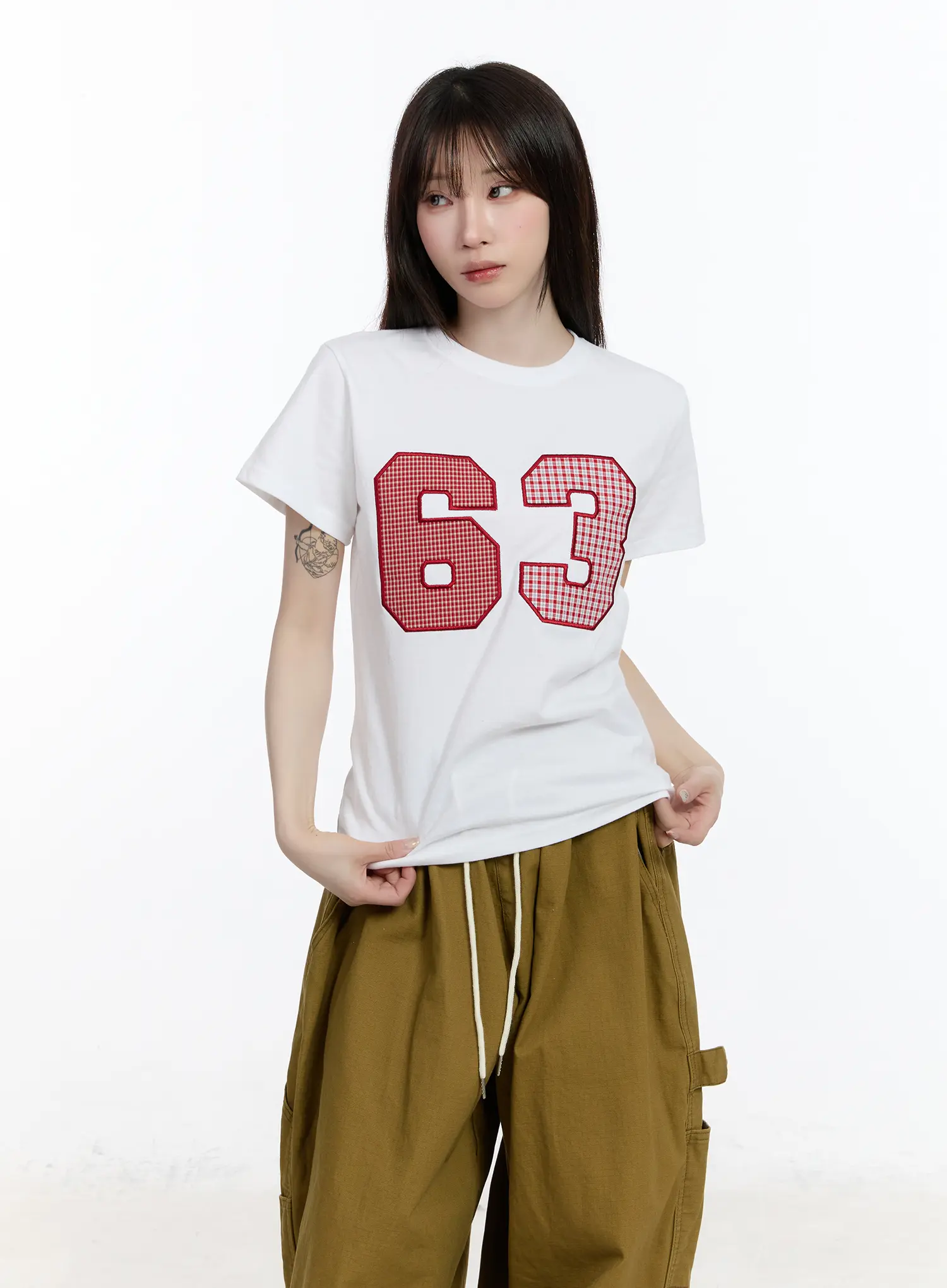 Gingham 63 Graphic Tee CA501 - Image 8