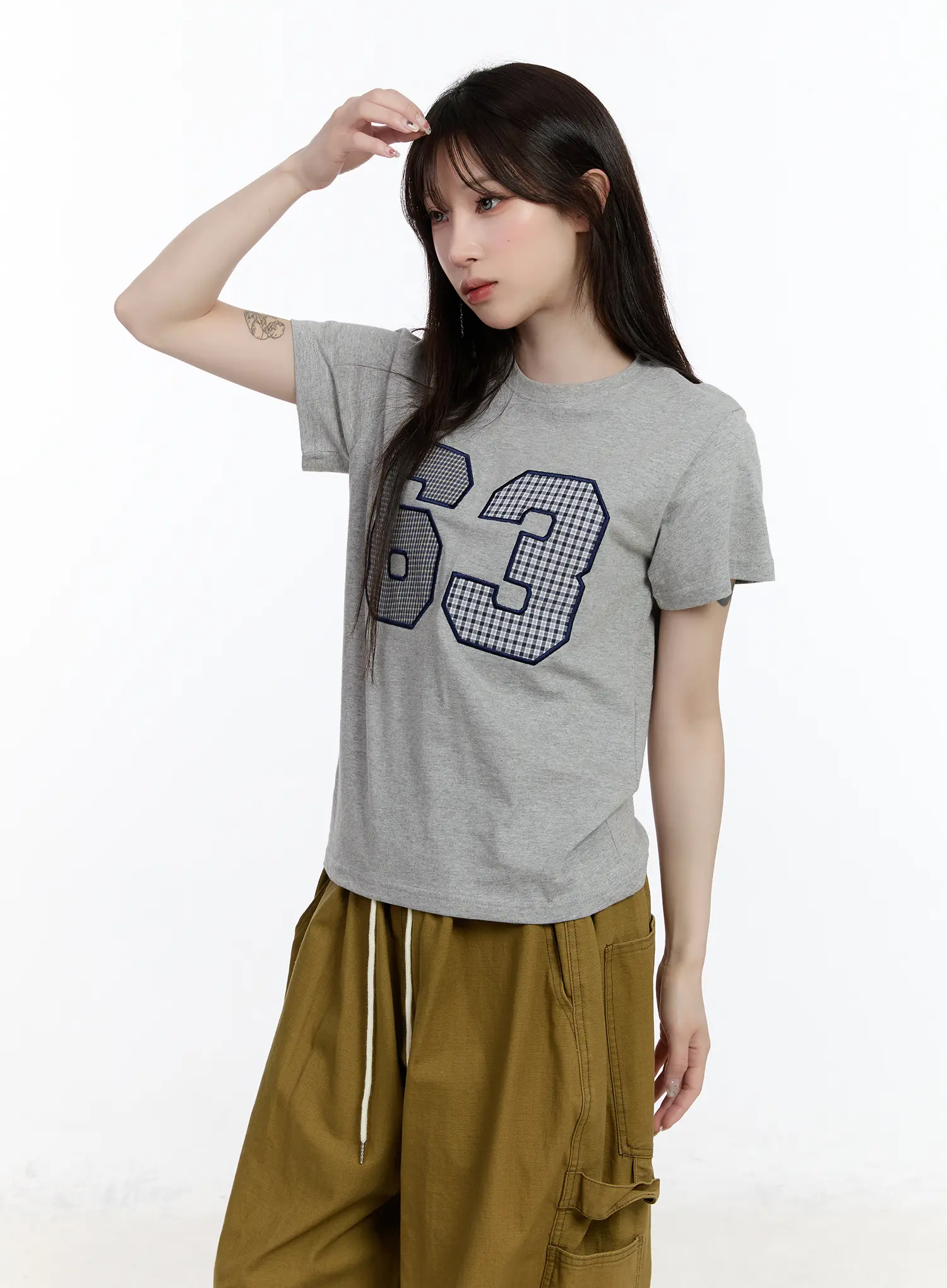 Gingham 63 Graphic Tee CA501 - Image 9