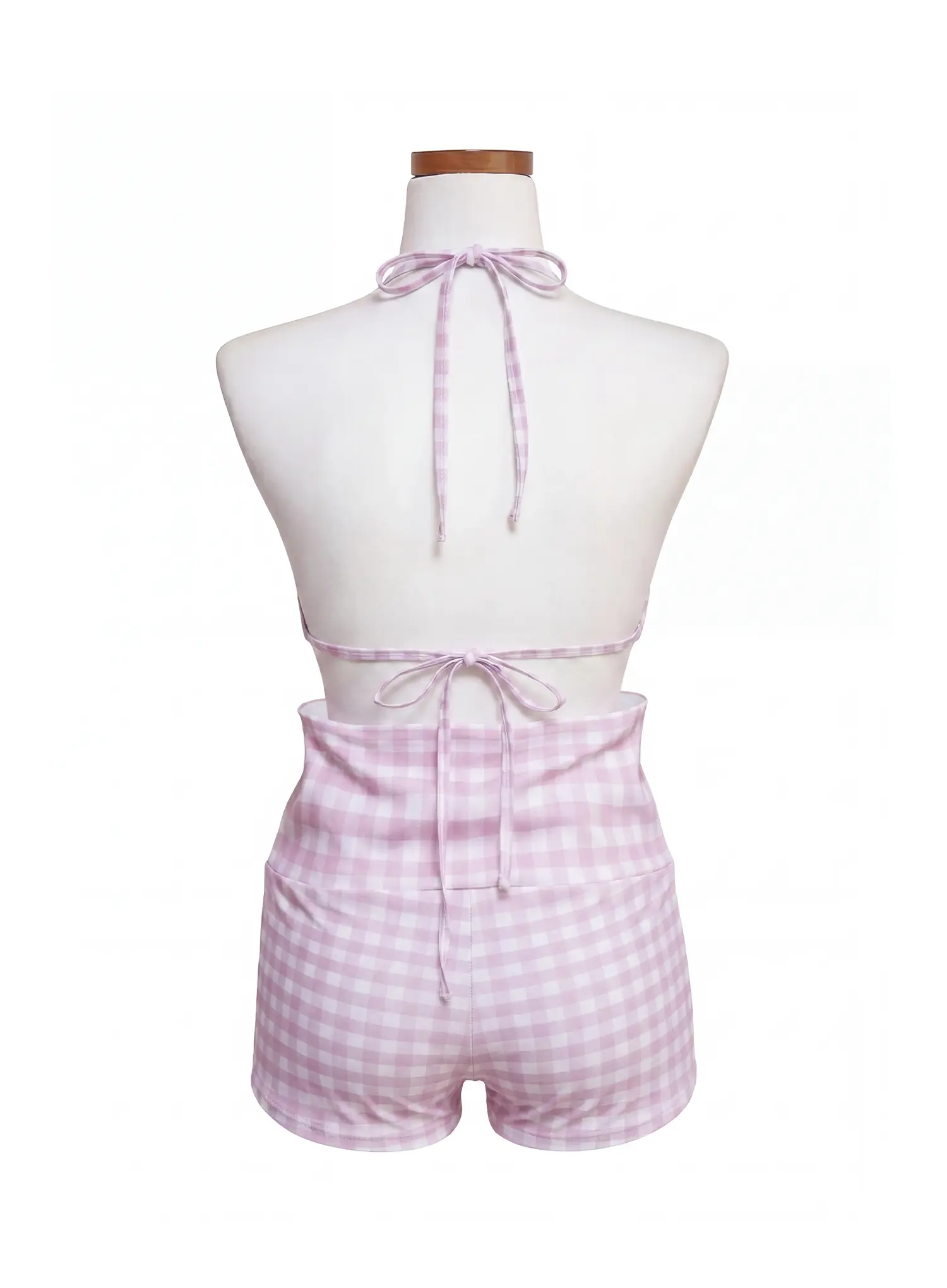 Gingham Foldover Short Bikini Set IY514 - Image 6