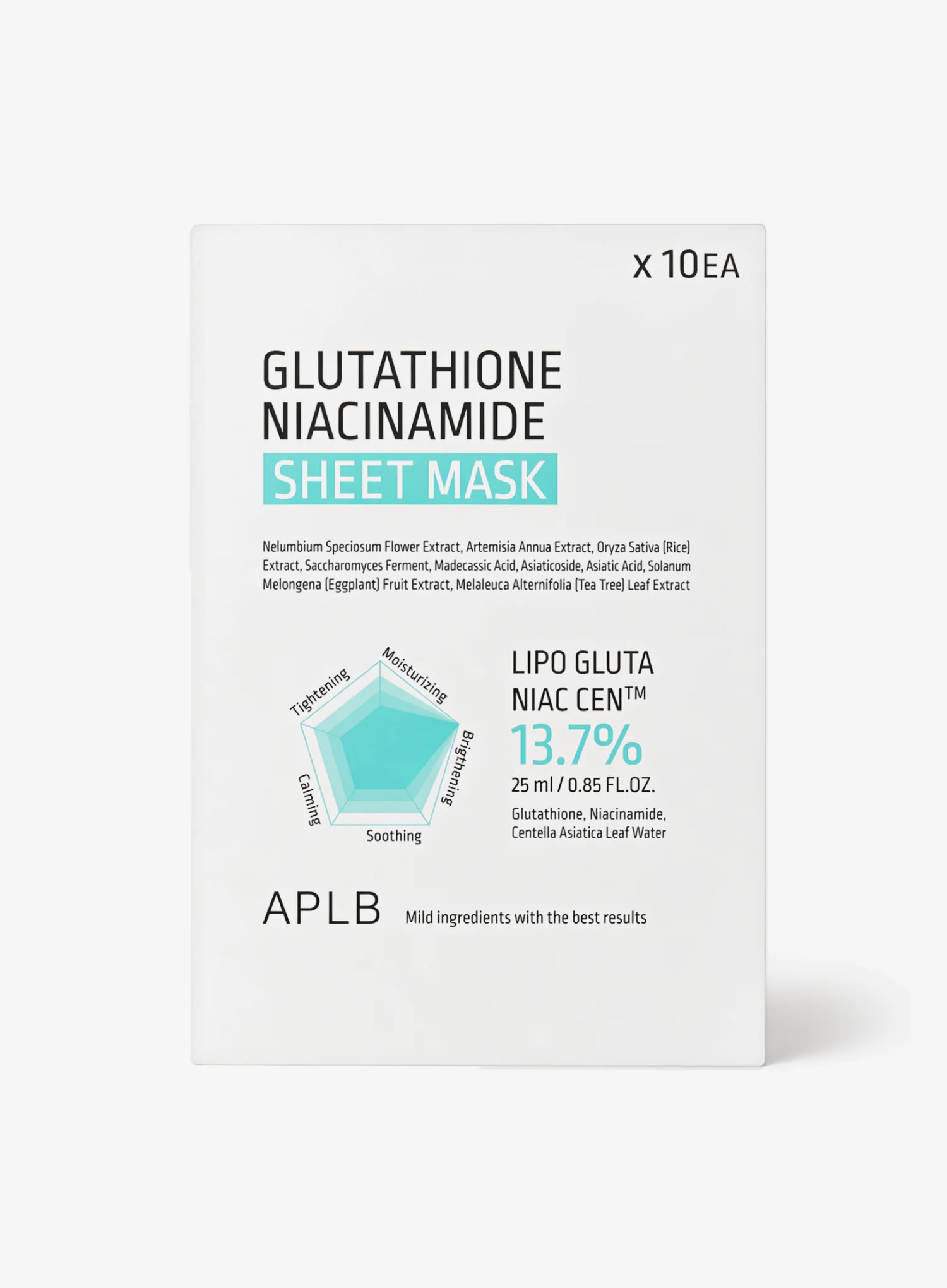Glutathione Niacinamide Sheet Mask (25ml x 10ea)