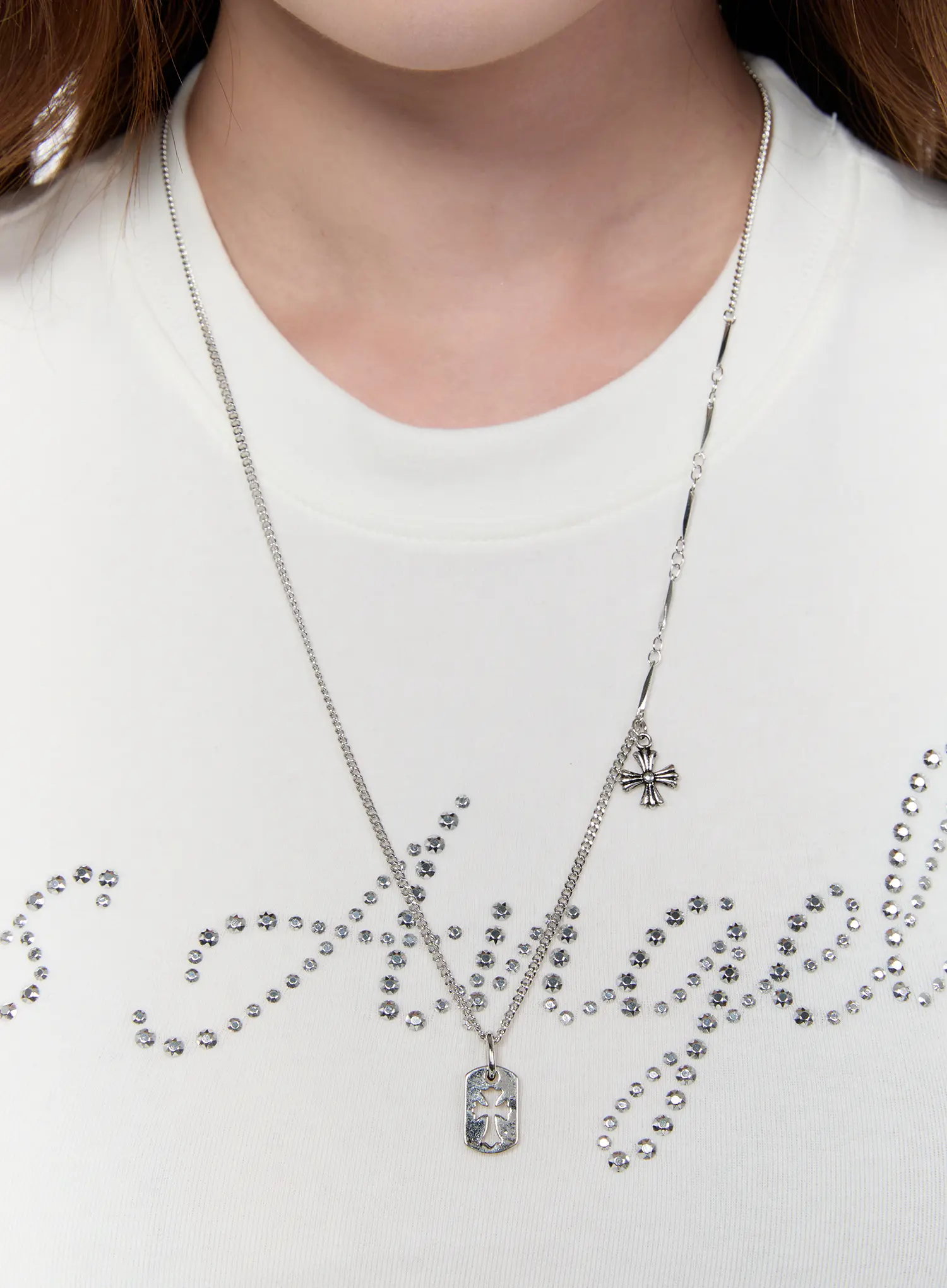 Gothic Cross Chain Necklace CA527