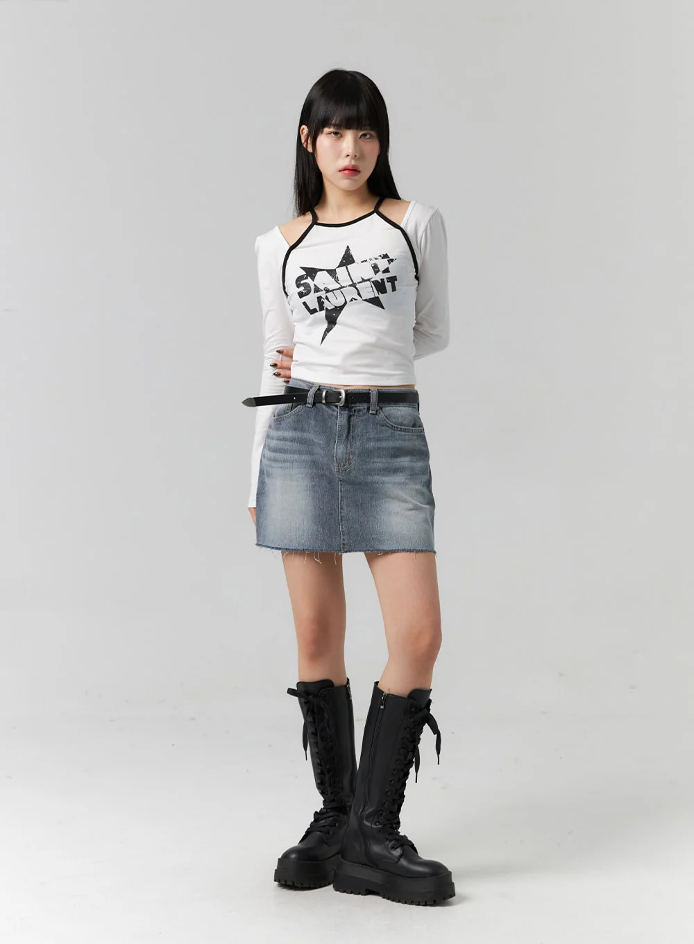 Graphic Cut-Out Crop Top CS314 - Image 10