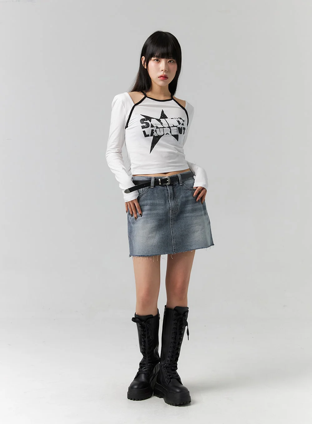 Graphic Cut-Out Crop Top CS314 - Image 6