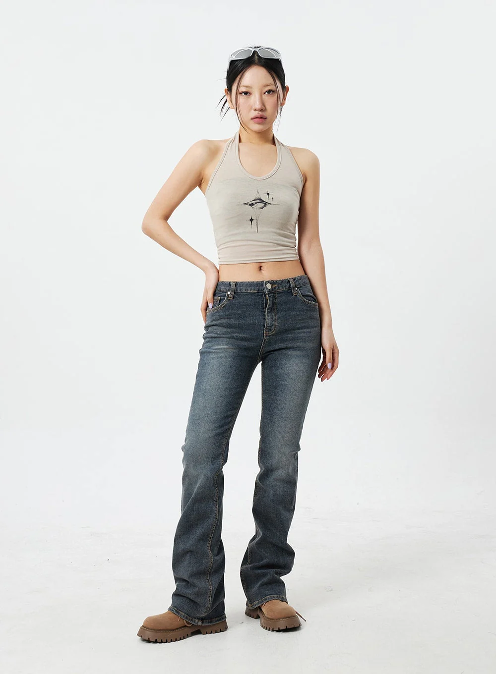 Graphic Neck Strap Top CM32 - Image 3