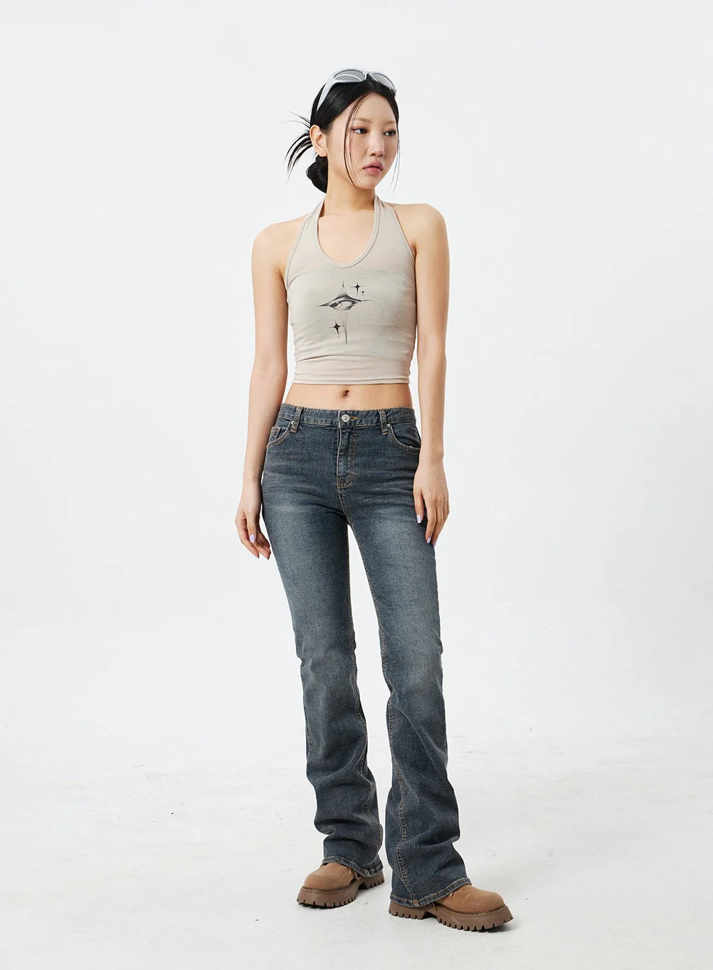 Graphic Neck Strap Top CM32 - Image 4