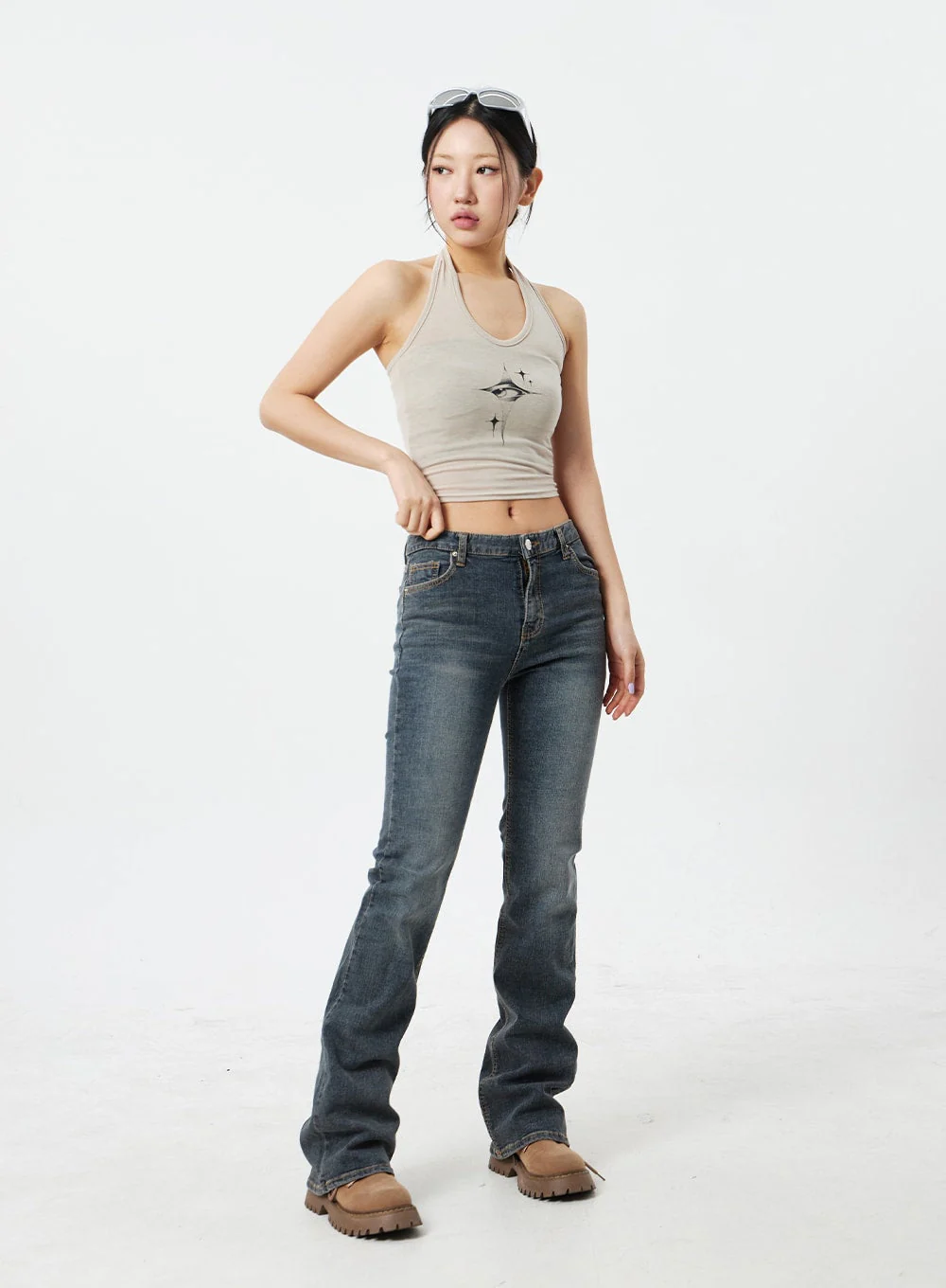 Graphic Neck Strap Top CM32 - Image 7