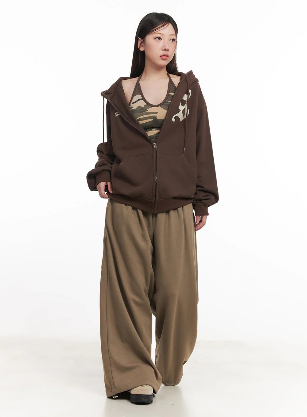 Graphic Oversize Zip-Up Hooded Jacket IM528 - Image 14