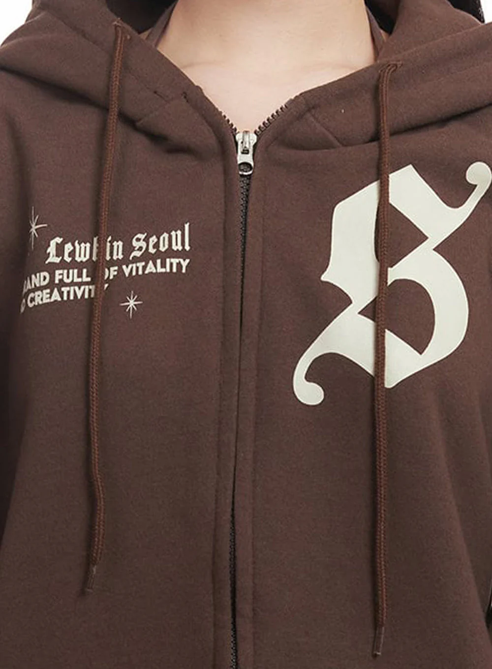 Graphic Oversize Zip-Up Hooded Jacket IM528 - Image 3